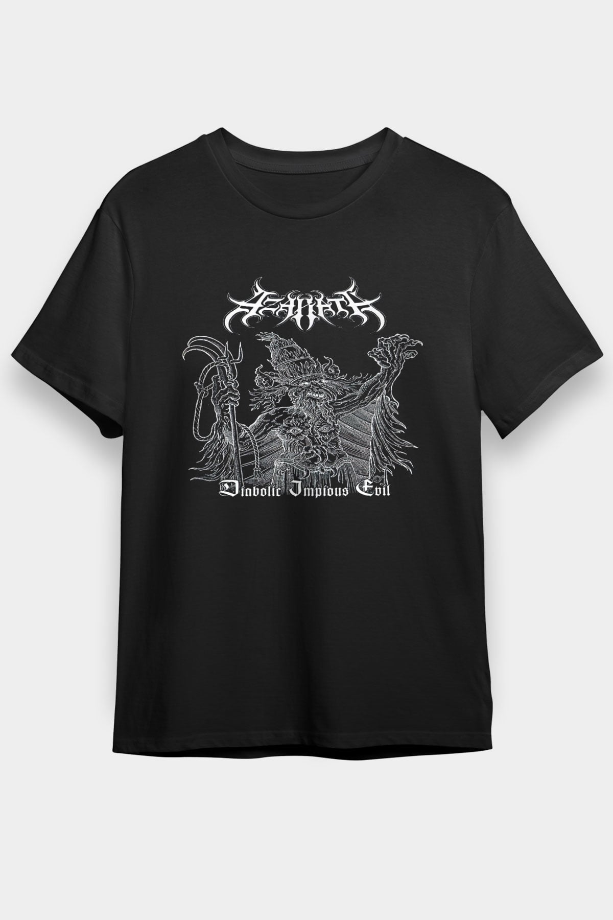 Azarath Baskılı Unisex Siyah Tişört - Tshirt