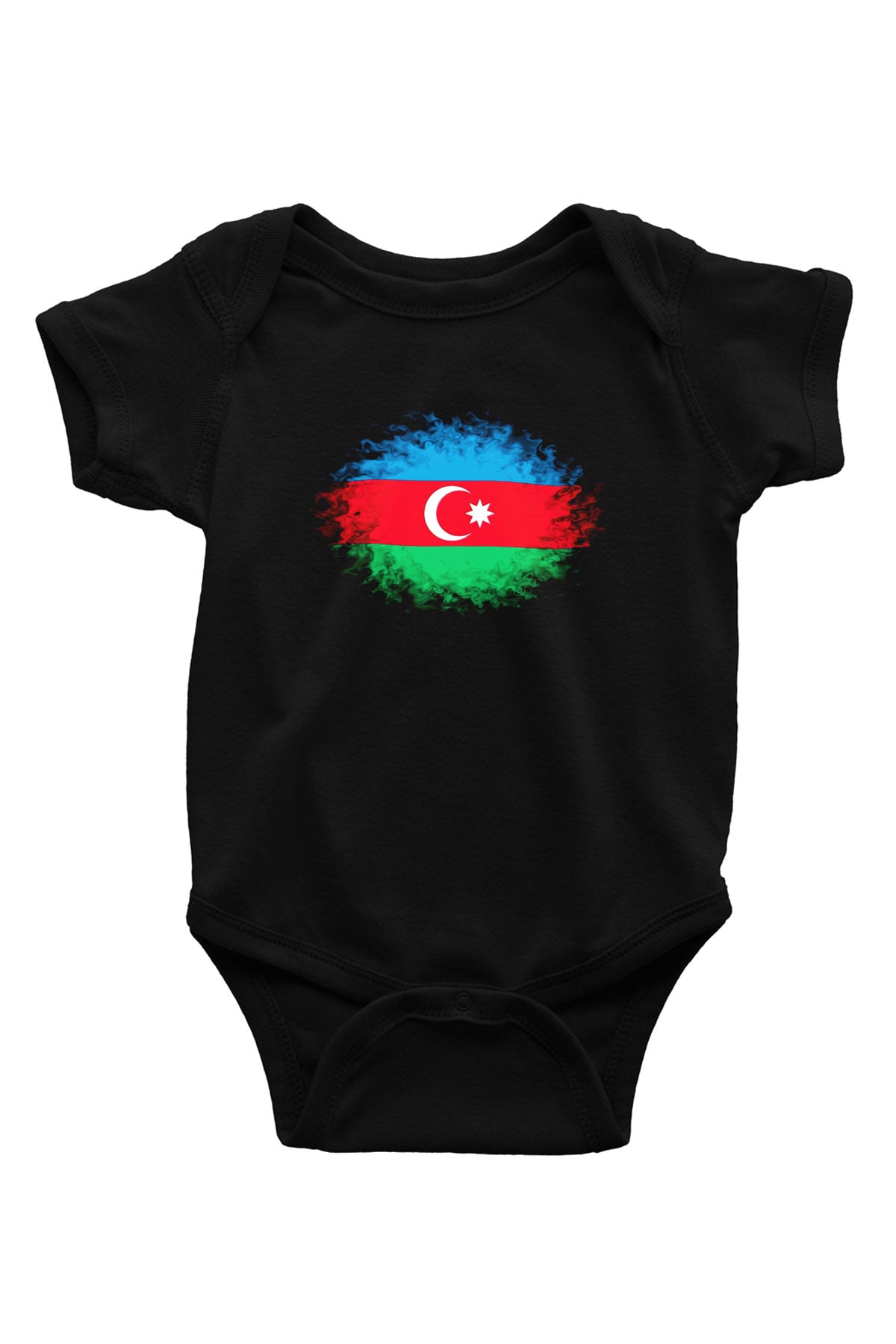 Azerbaycan Baskılı Siyah Bebek Body - Zıbın