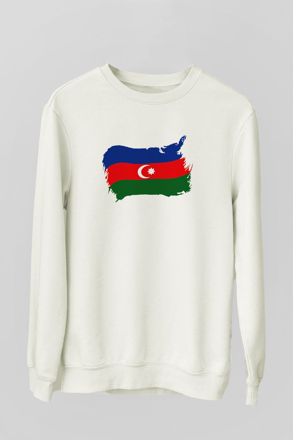 Azerbaycan Beyaz Unisex Sweatshirt