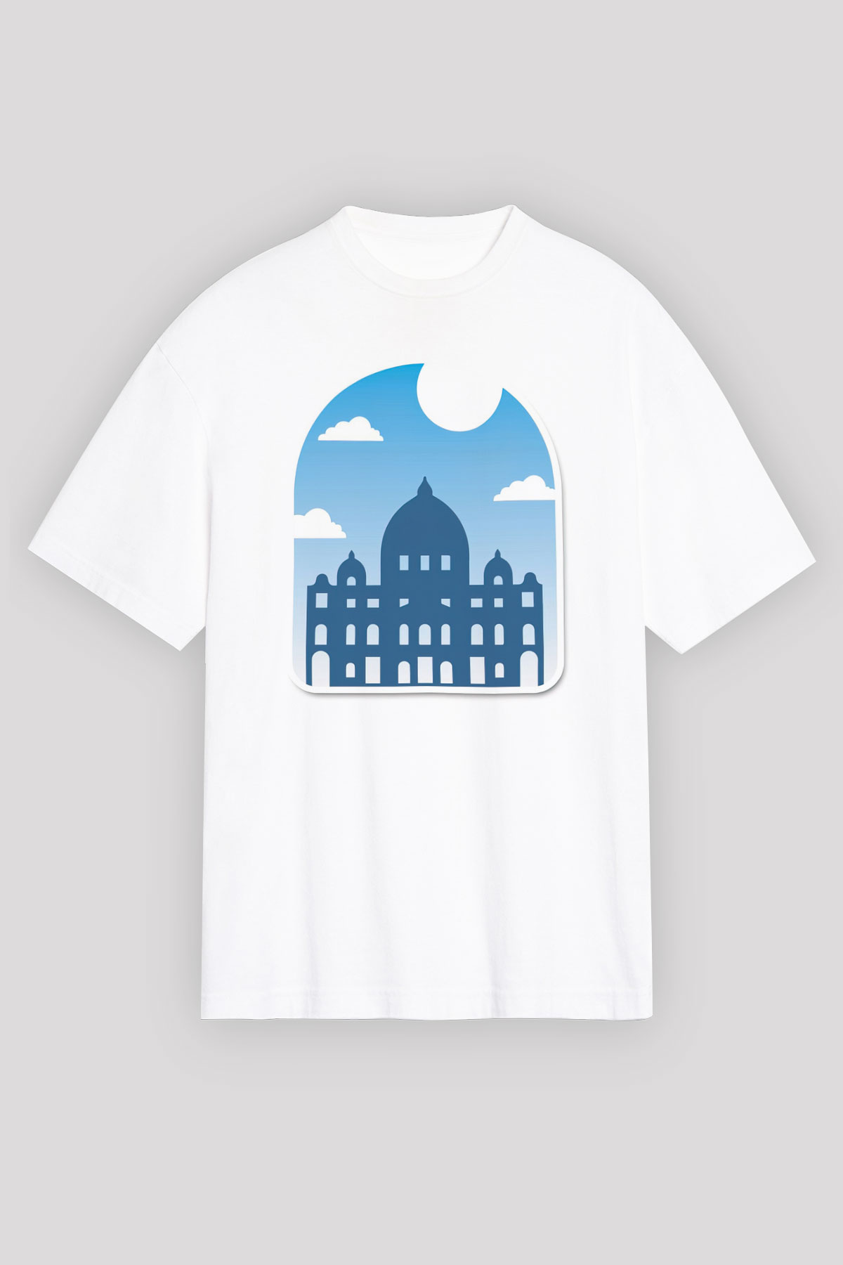 Aziz Petrus Bazilikası Beyaz Unisex Tişört T-Shirt - TişörtFabrikası