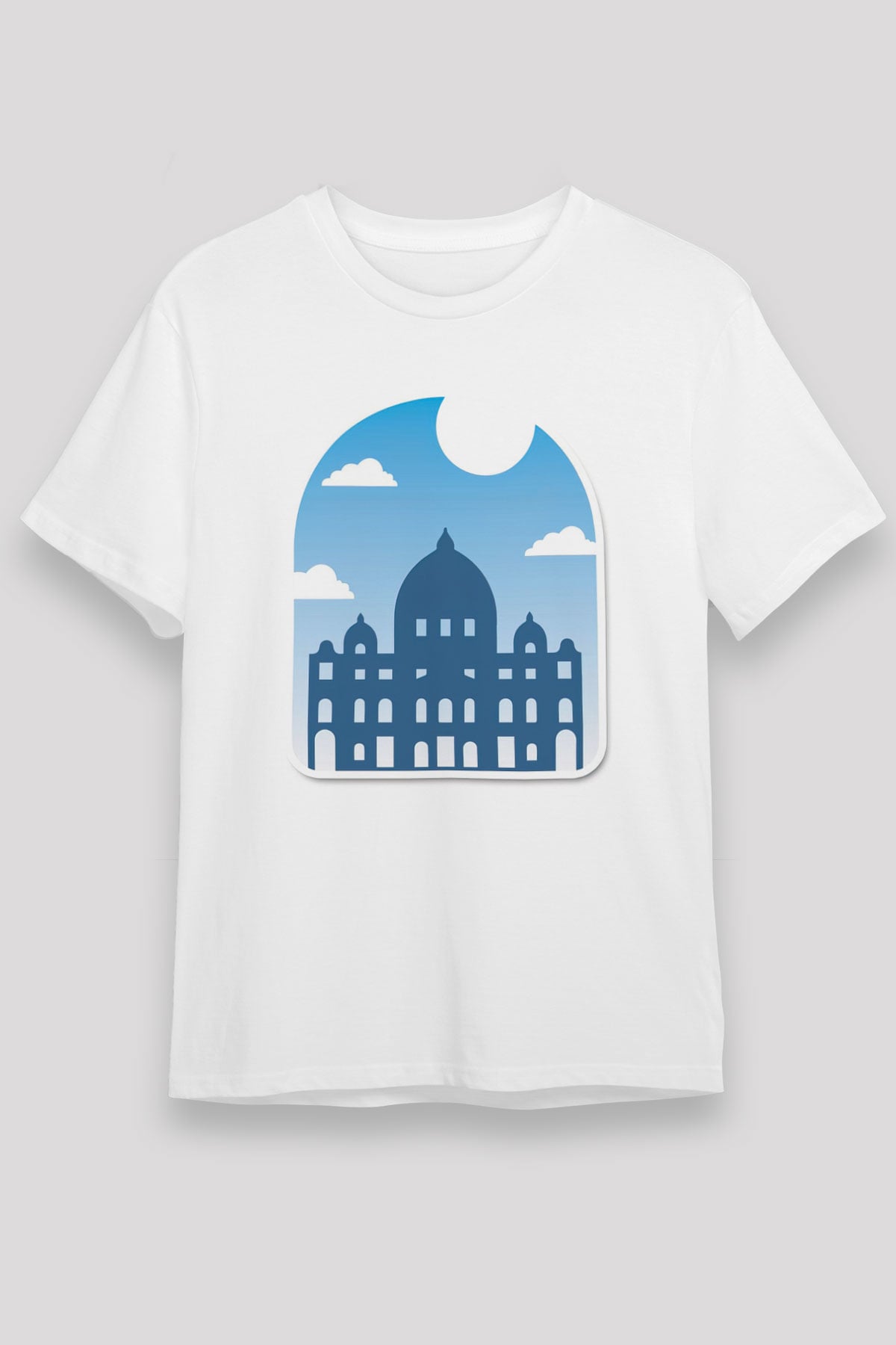 Aziz Petrus Bazilikası Beyaz Unisex Tişört T-Shirt - TişörtFabrikası