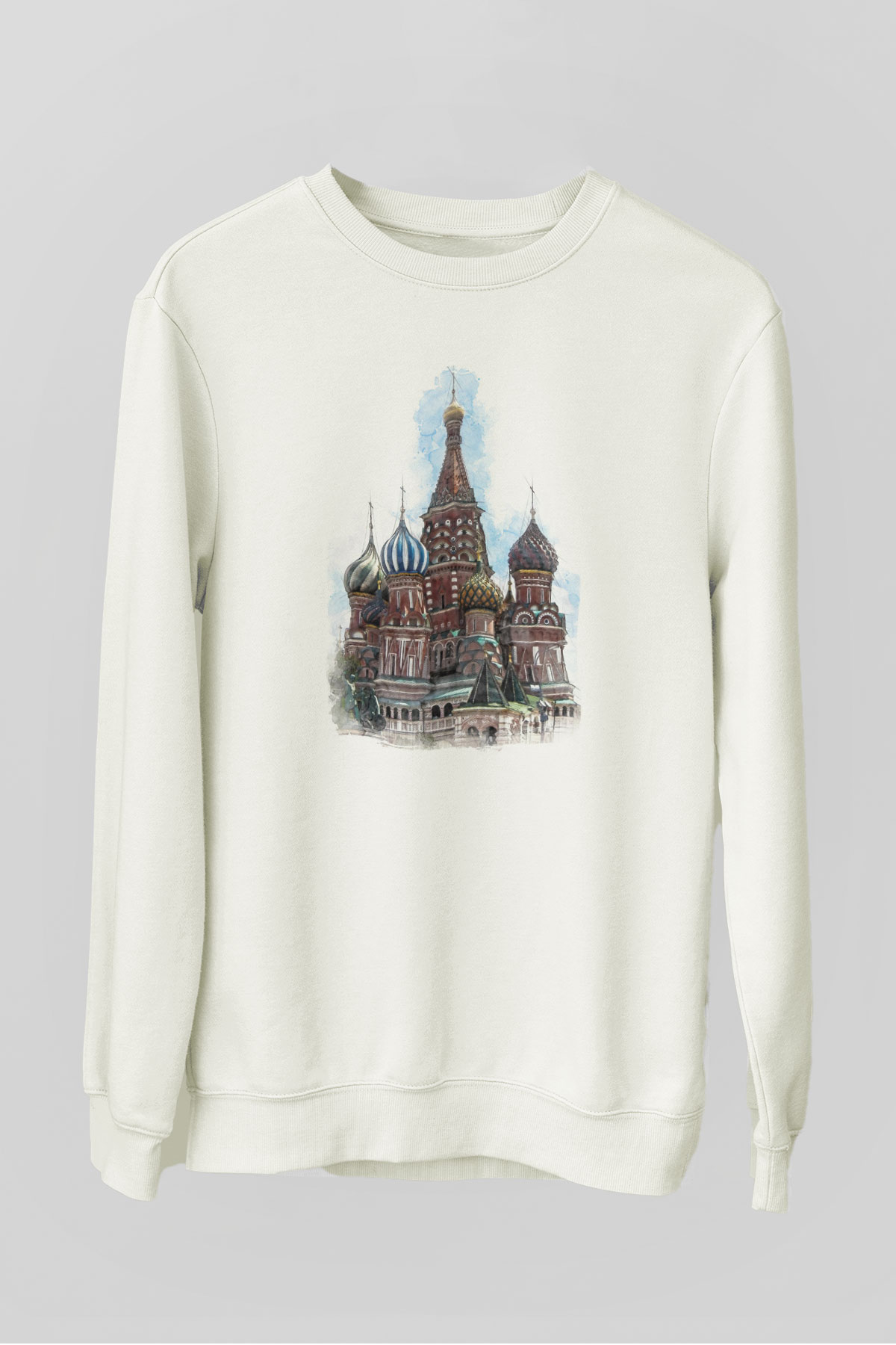 Aziz Vasil Katedrali Beyaz Unisex Sweatshirt