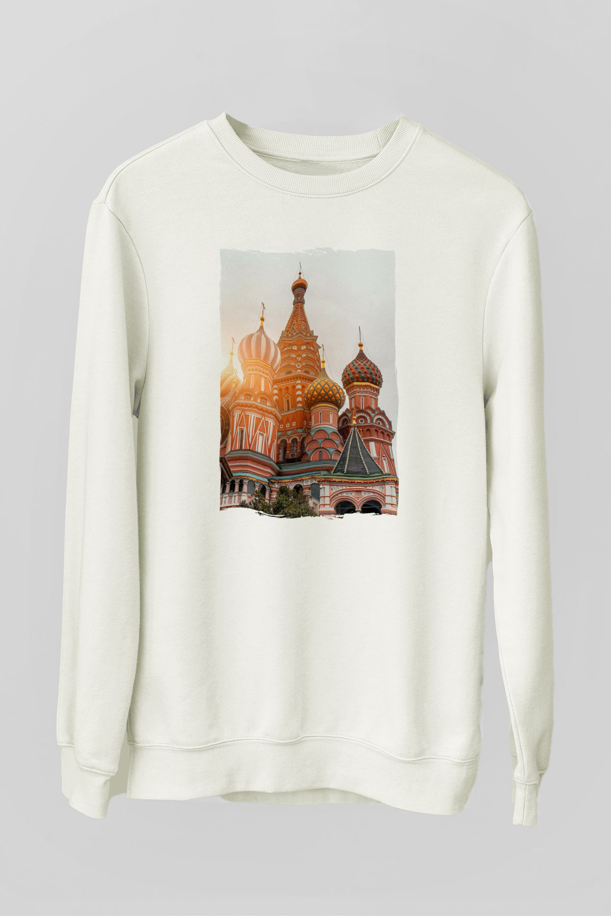 Aziz Vasil Katedrali Beyaz Unisex Sweatshirt