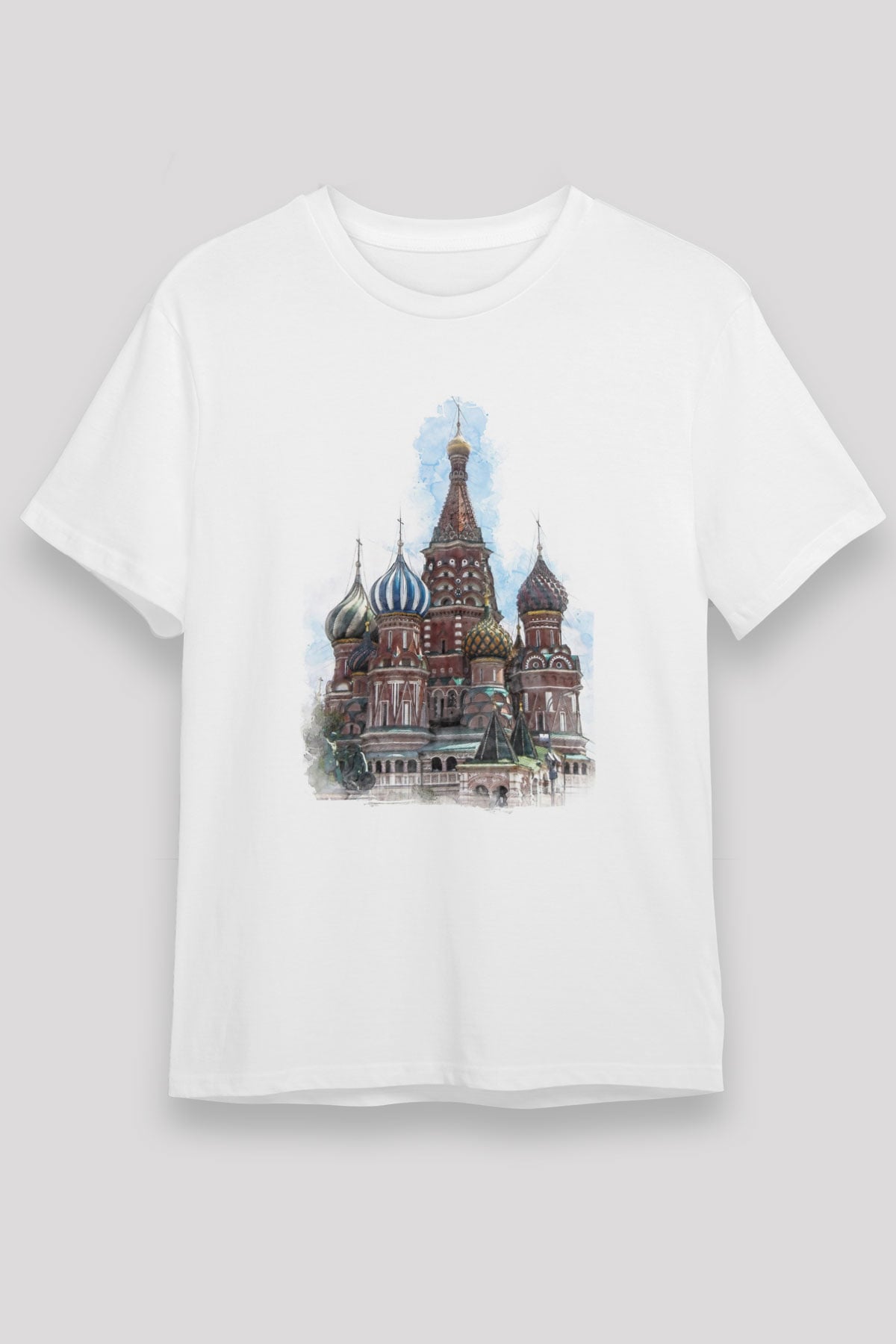 Aziz Vasil Katedrali Beyaz Unisex Tişört T-Shirt - TişörtFabrikası
