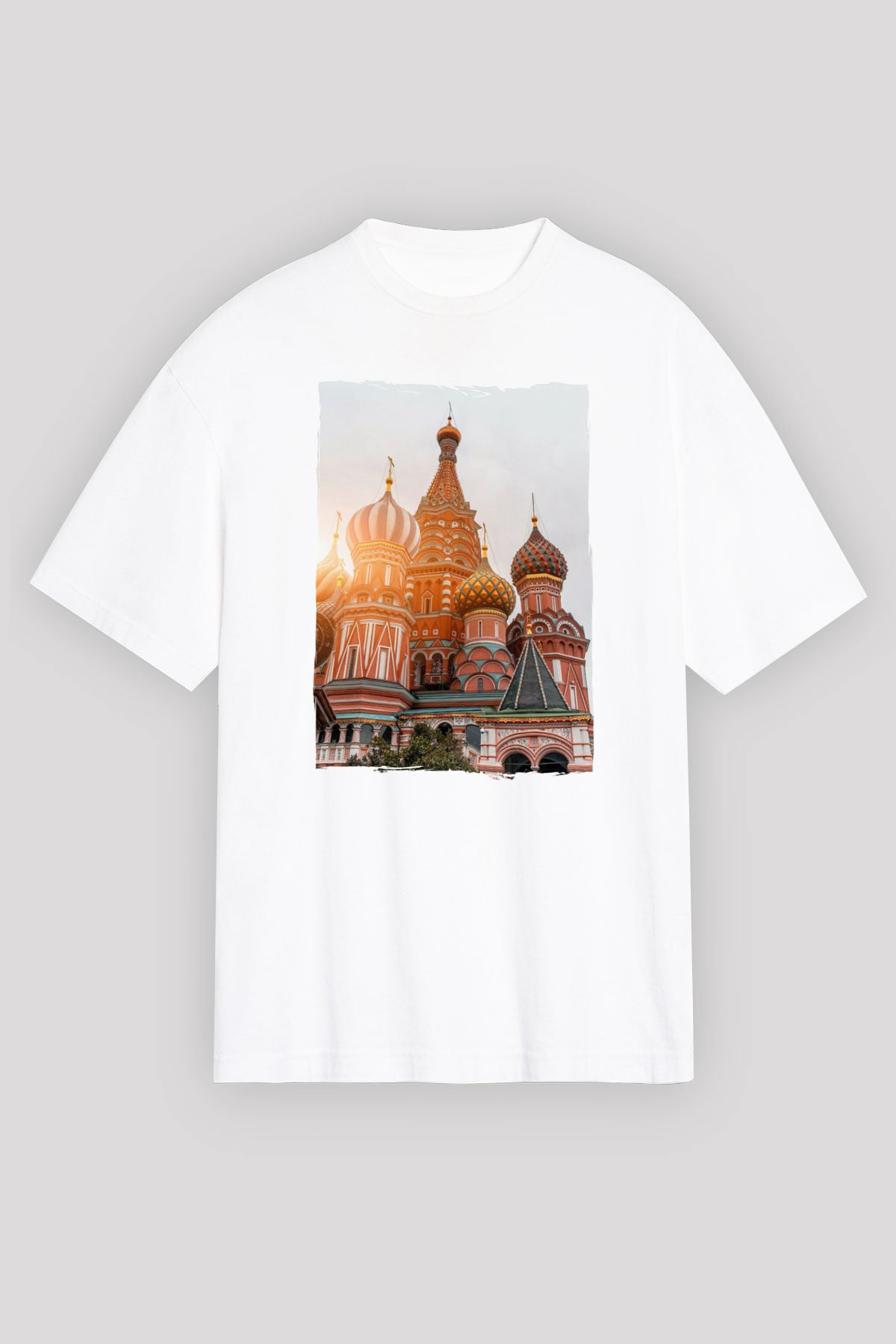 Aziz Vasil Katedrali Beyaz Unisex Tişört T-Shirt - TişörtFabrikası