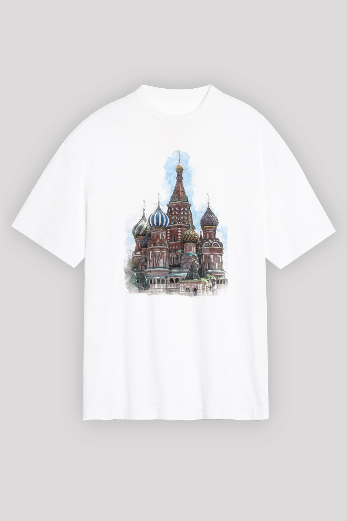 Aziz Vasil Katedrali Beyaz Unisex Tişört T-Shirt - TişörtFabrikası