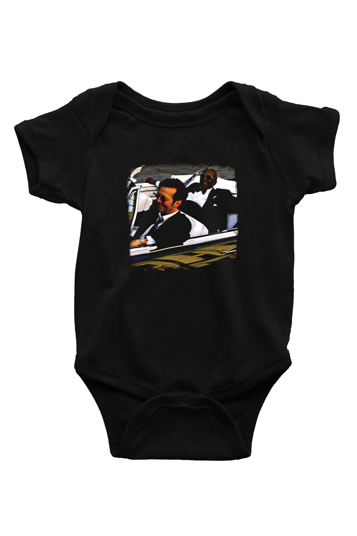 B.B. King Baskılı Unisex Siyah Bebek Body - Zıbın
