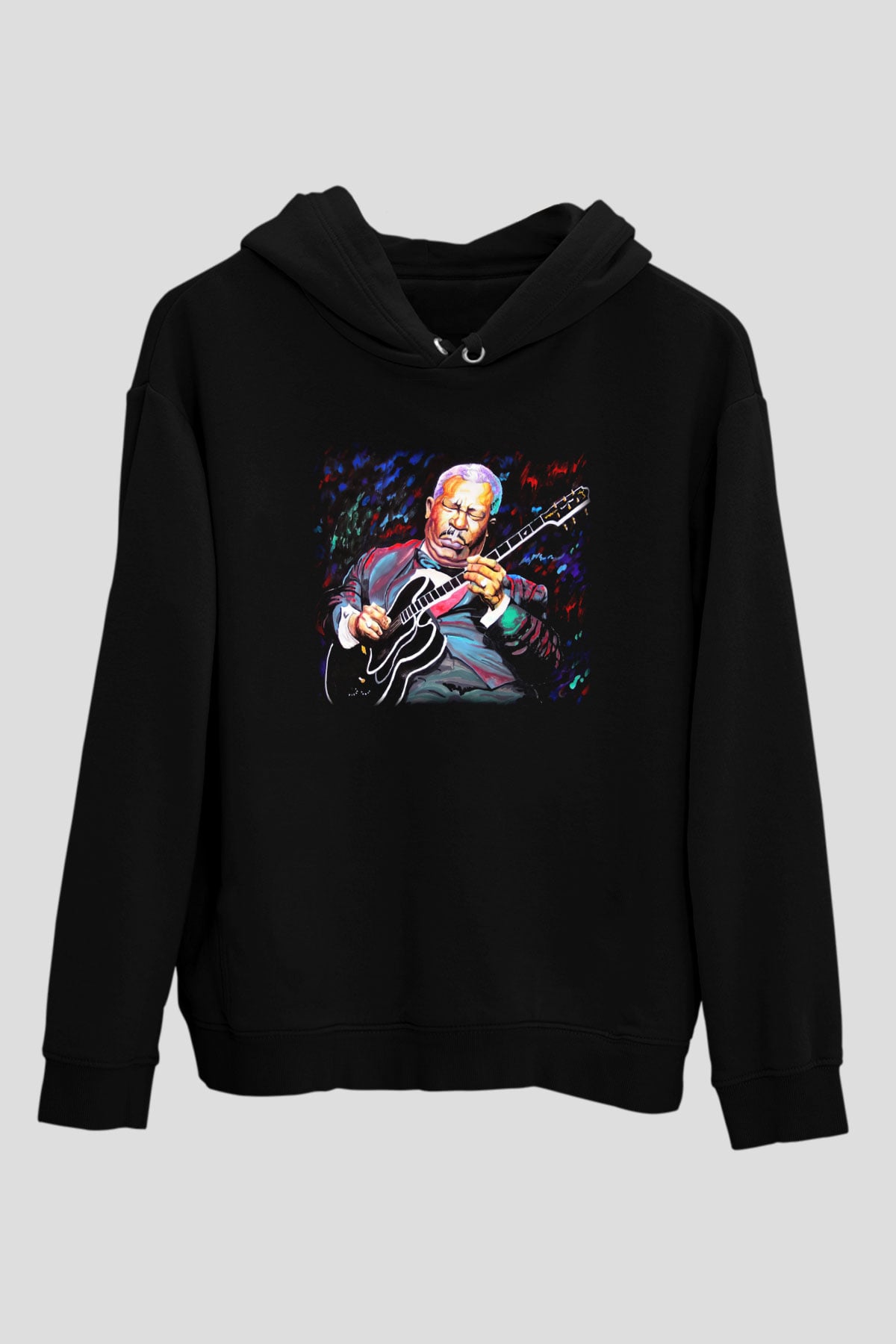 B.B. King Siyah Unisex Hoodie