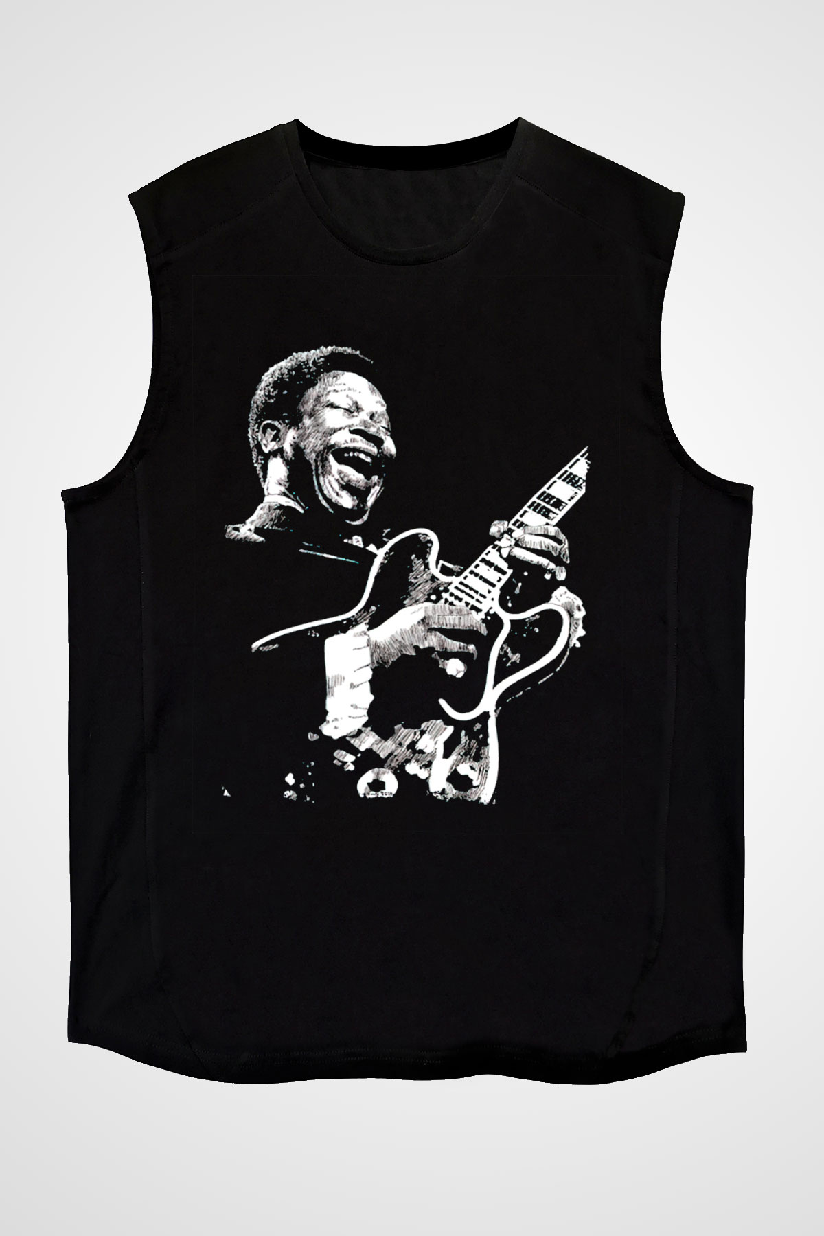 B.B. King Siyah Unisex Kolsuz Tişört
