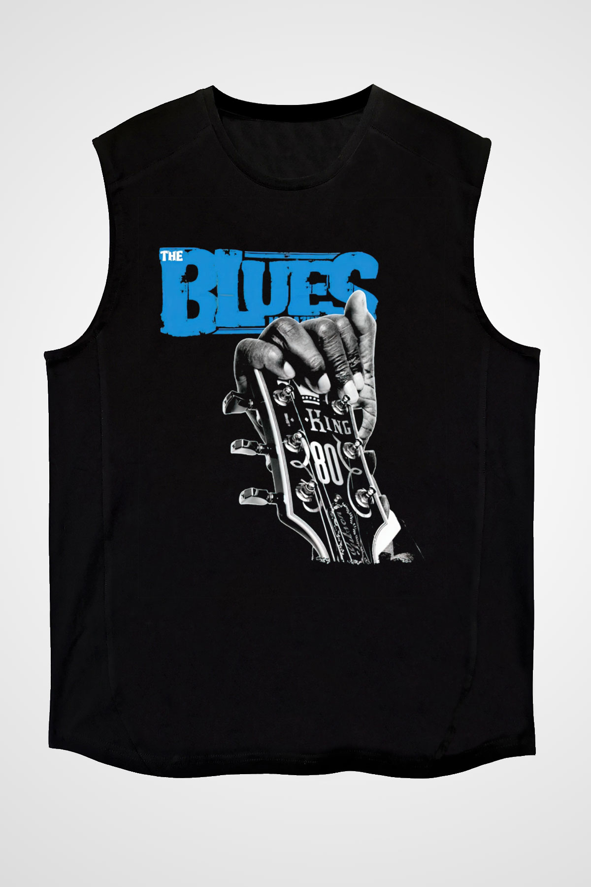 B.B. King Siyah Unisex Kolsuz Tişört