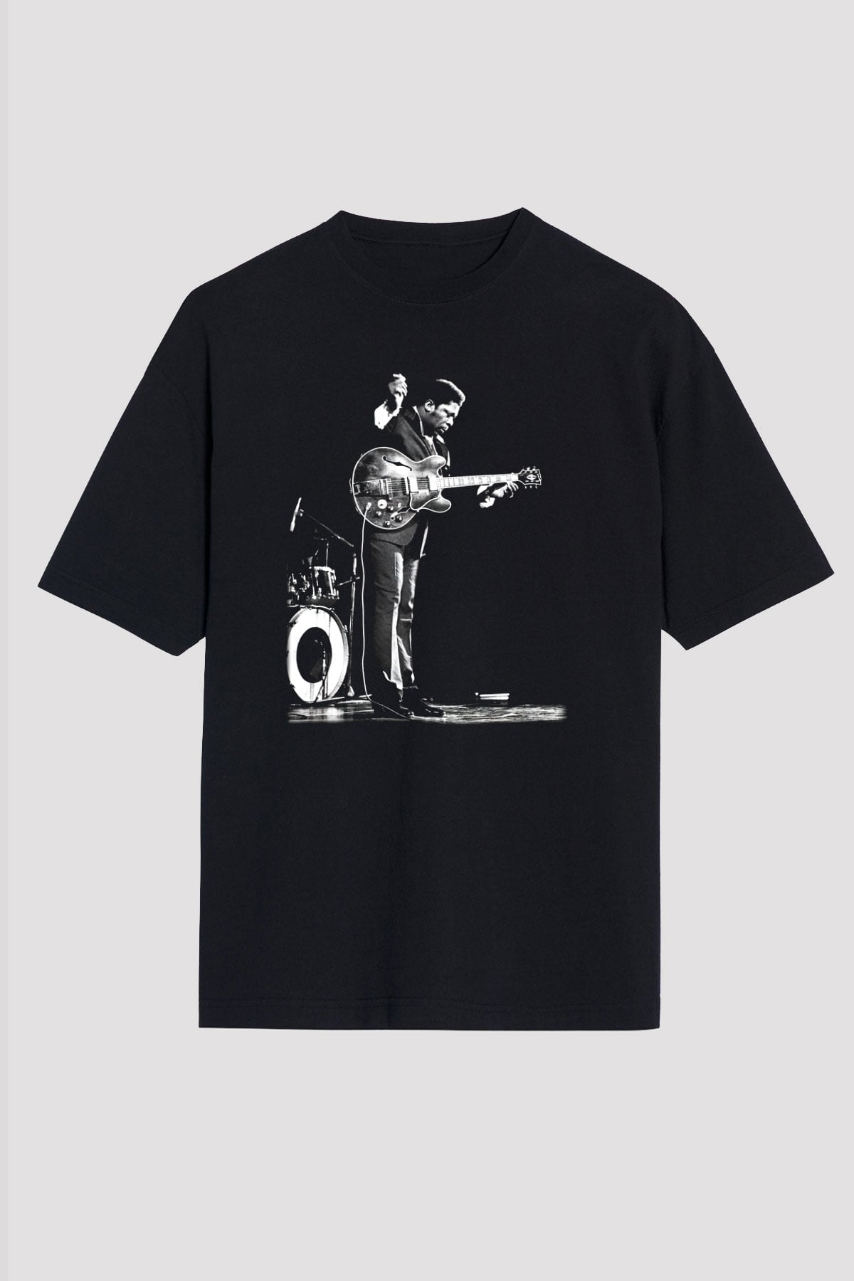 B.B. King Siyah Unisex Oversize Tişört T-Shirt