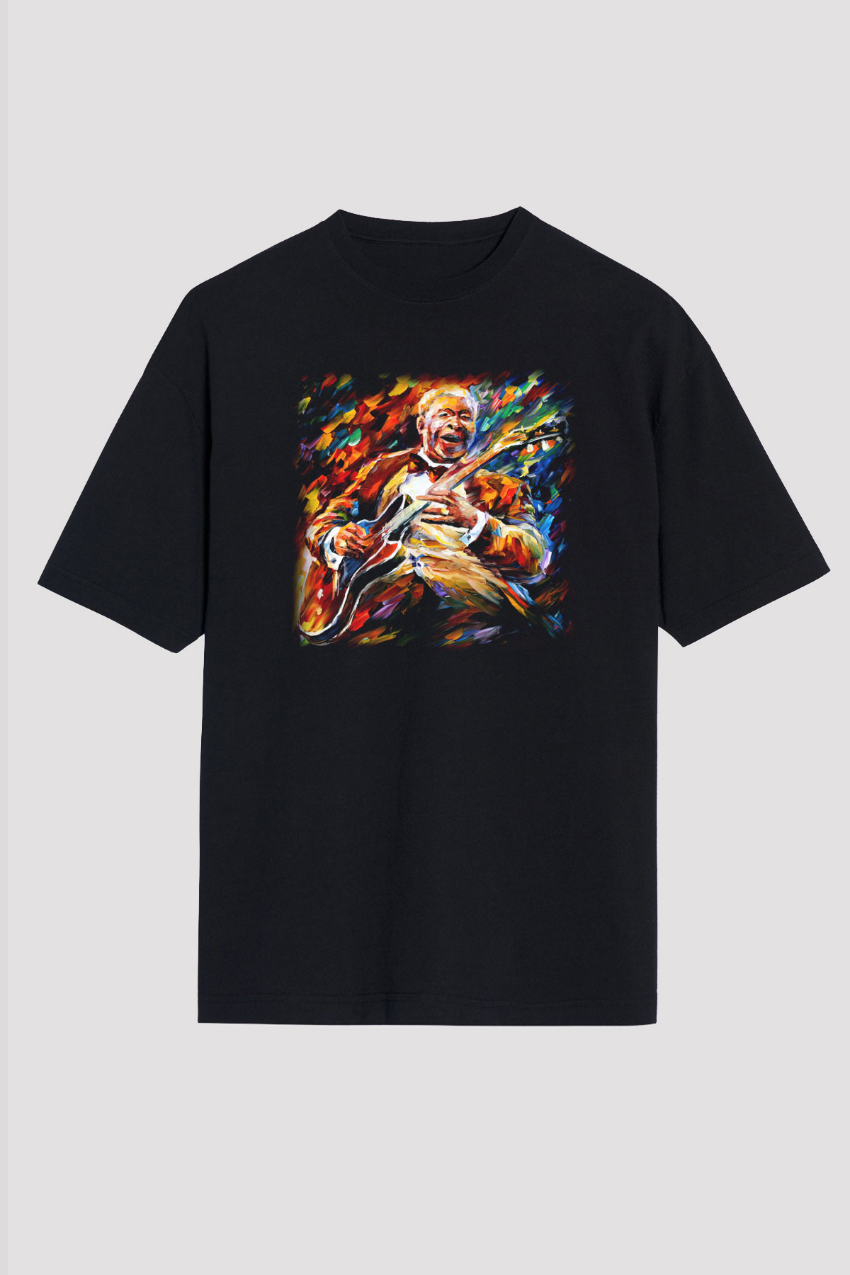 B.B. King Siyah Unisex Oversize Tişört T-Shirt