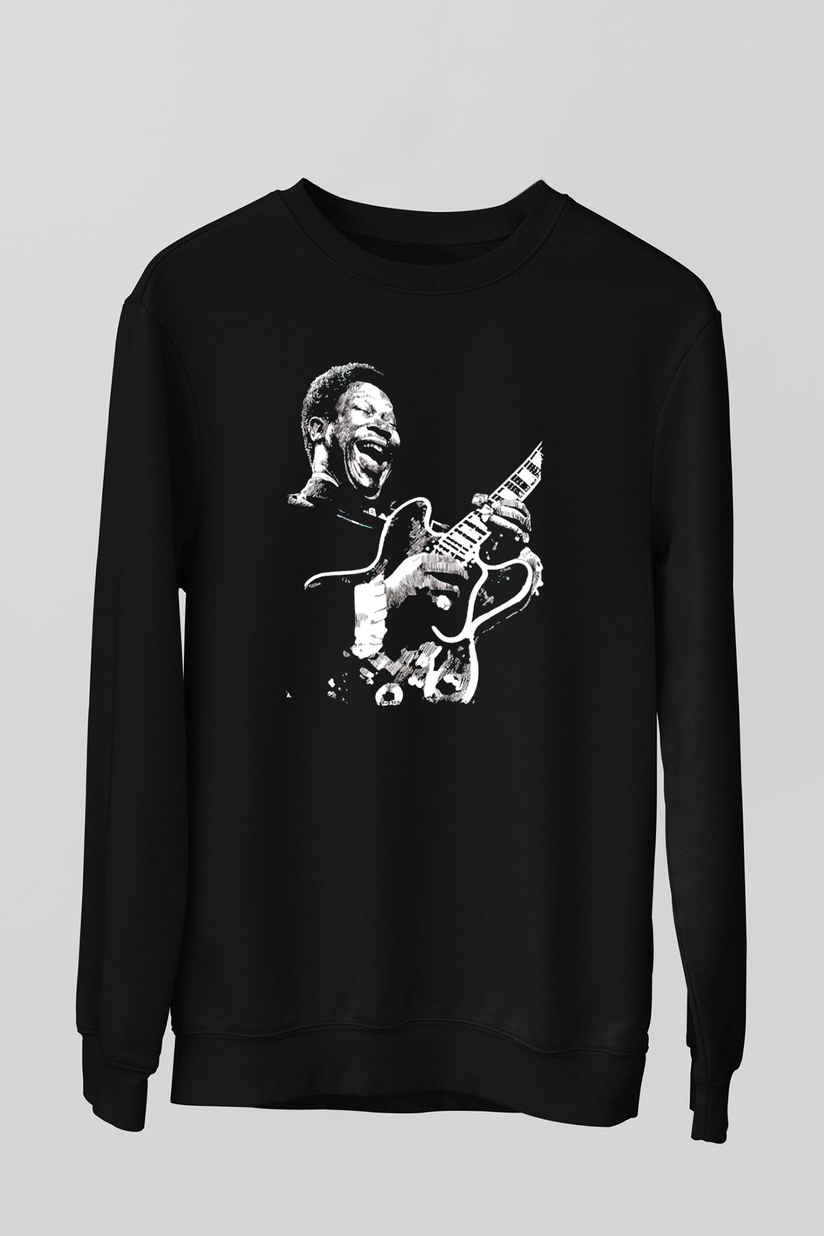 B.B. King Siyah Unisex Sweatshirt