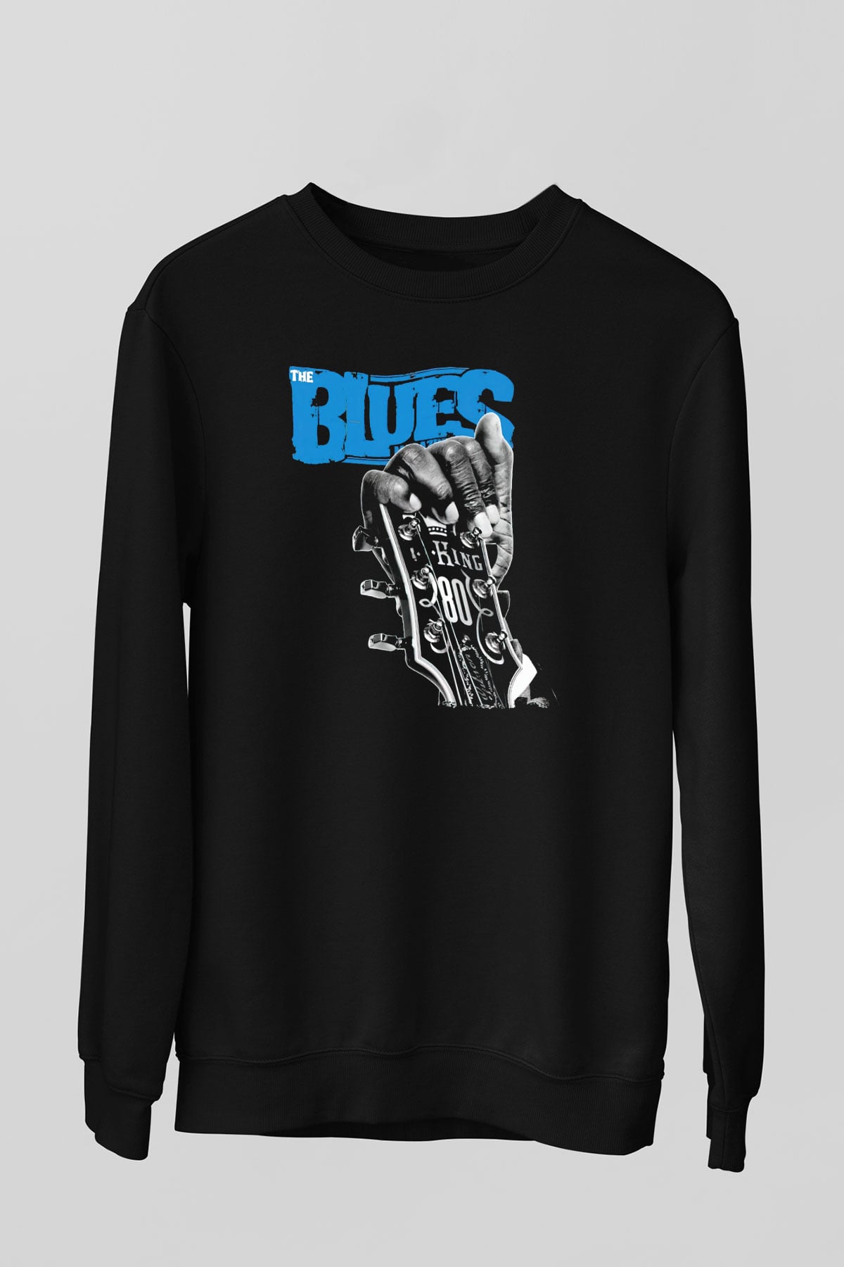 B.B. King Siyah Unisex Sweatshirt