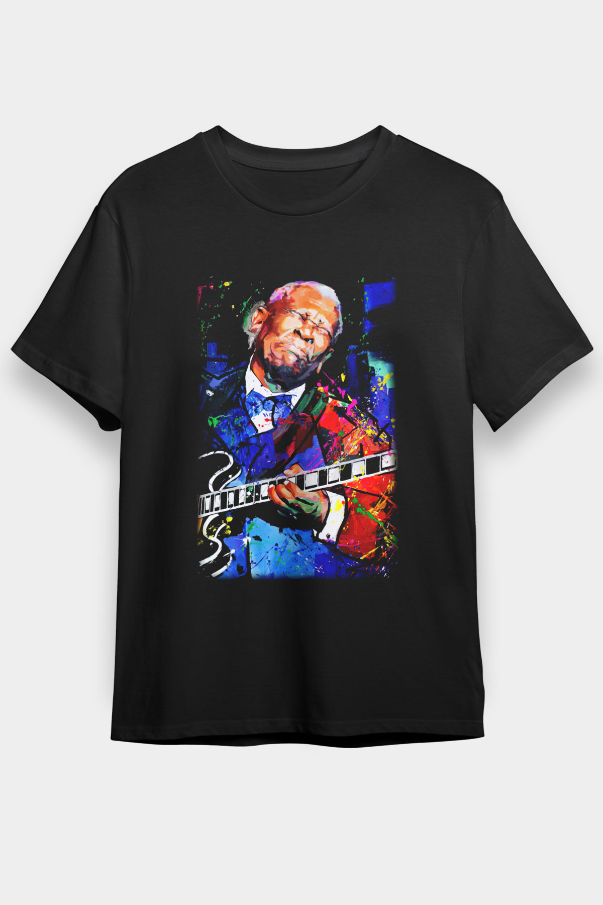 B.B. King Siyah Unisex Tişört T-Shirt - TişörtFabrikası