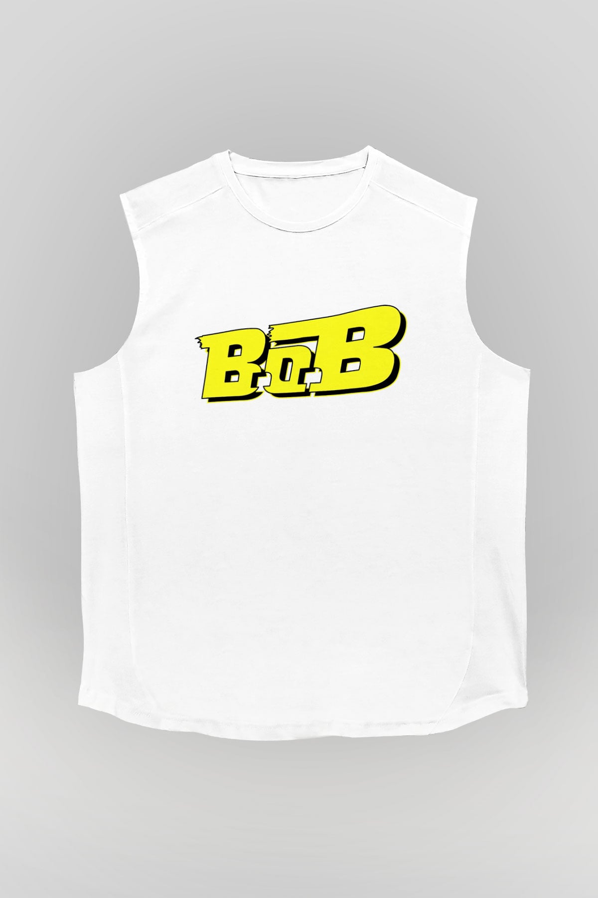 B.o.B Beyaz Unisex Kolsuz Tişört