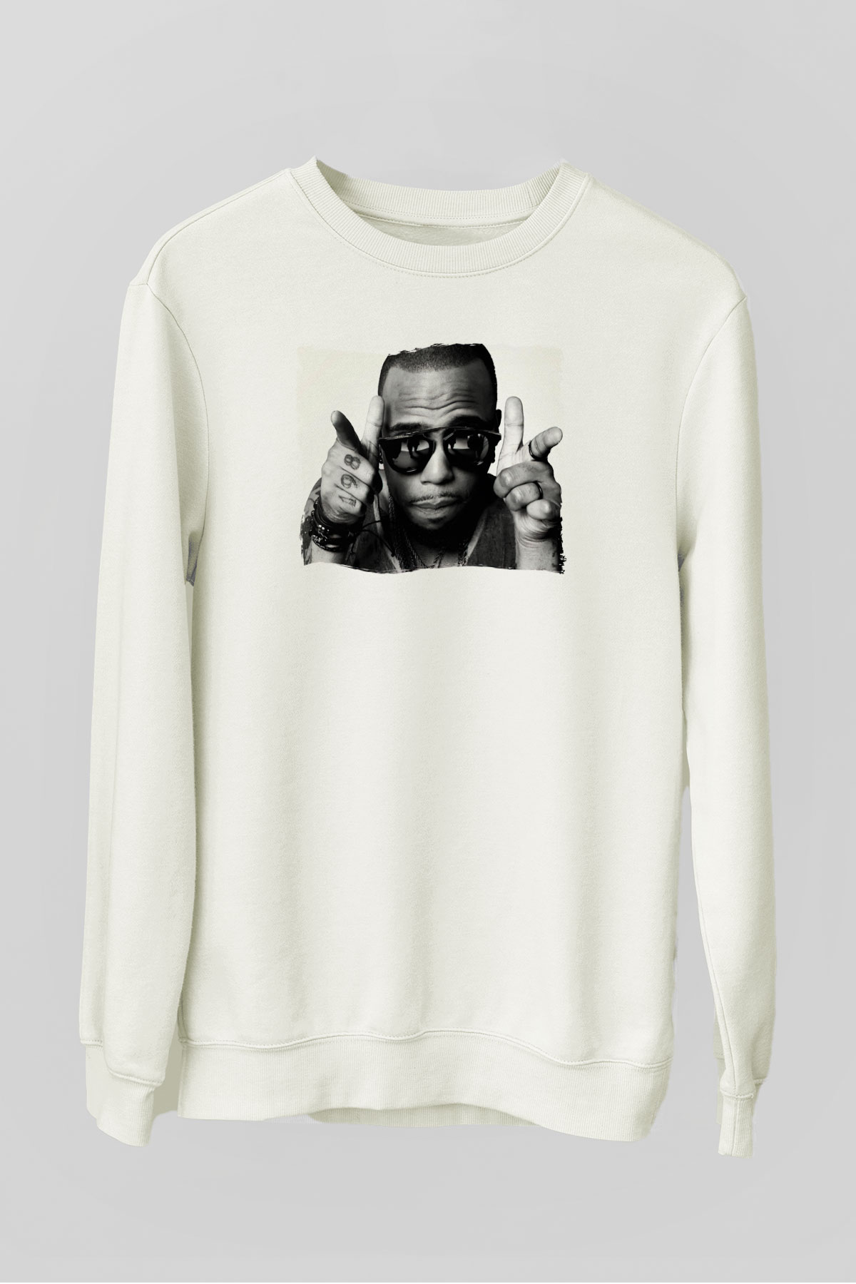 B.o.B Beyaz Unisex Sweatshirt