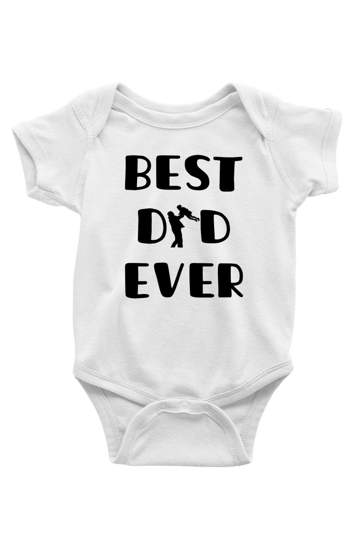 Babalar Günü Baskılı Beyaz Unisex Bebek Body - Zıbın