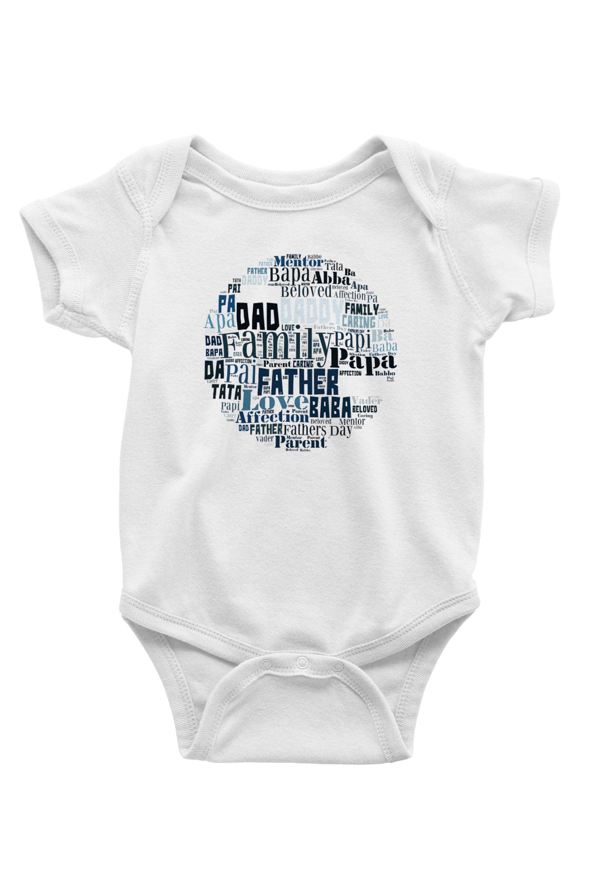 Babalar Günü Baskılı Beyaz Unisex Bebek Body - Zıbın
