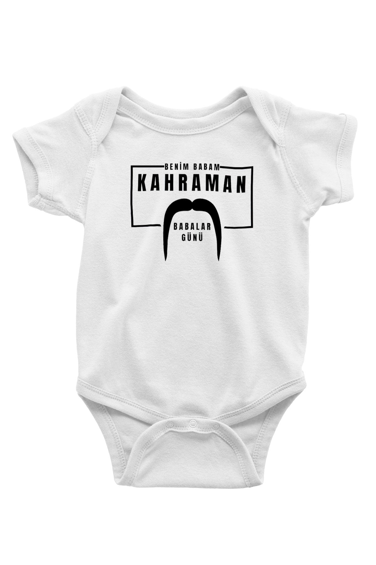 Babalar Günü Baskılı Beyaz Unisex Bebek Body - Zıbın