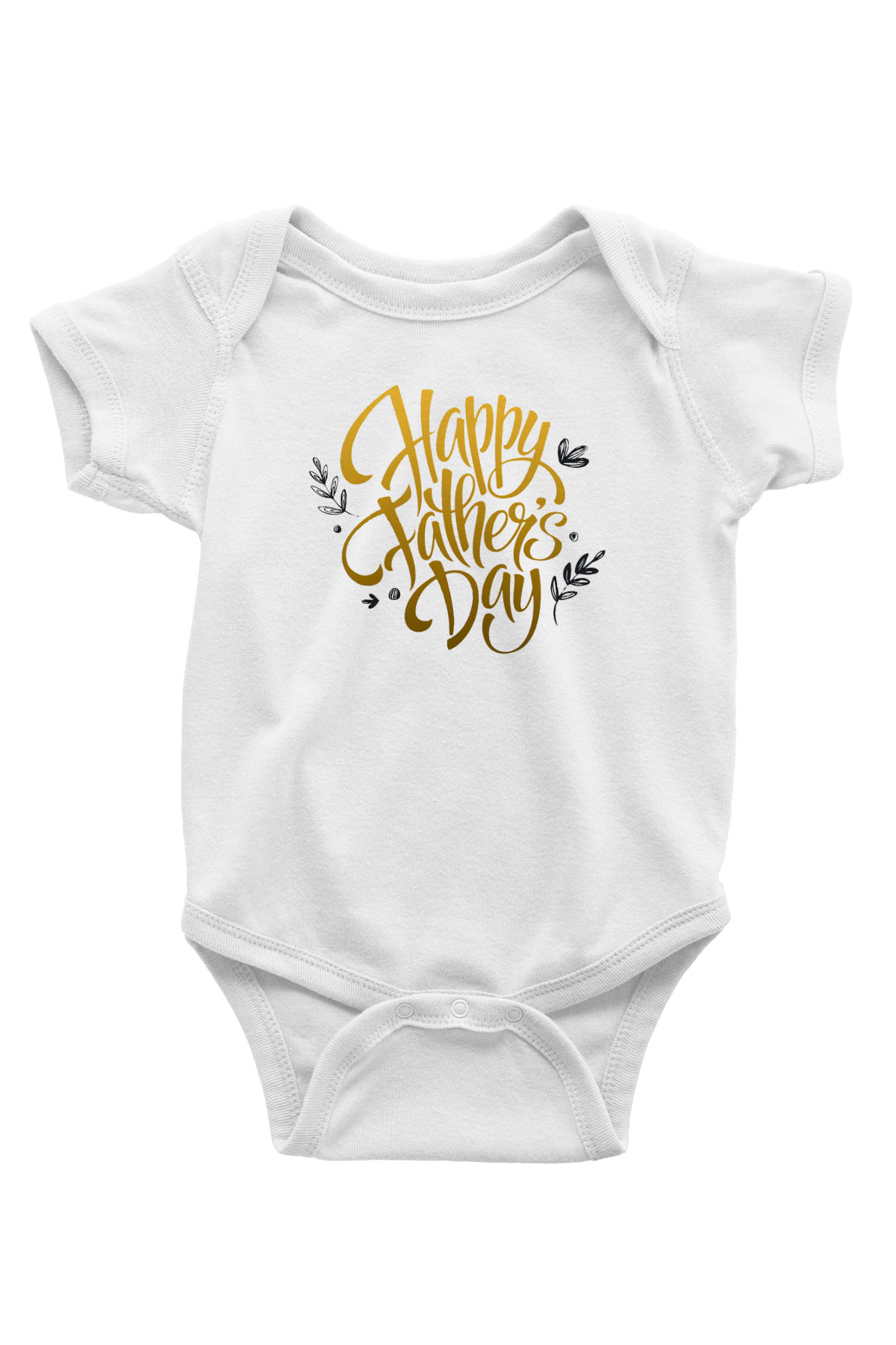 Babalar Günü Baskılı Beyaz Unisex Bebek Body - Zıbın