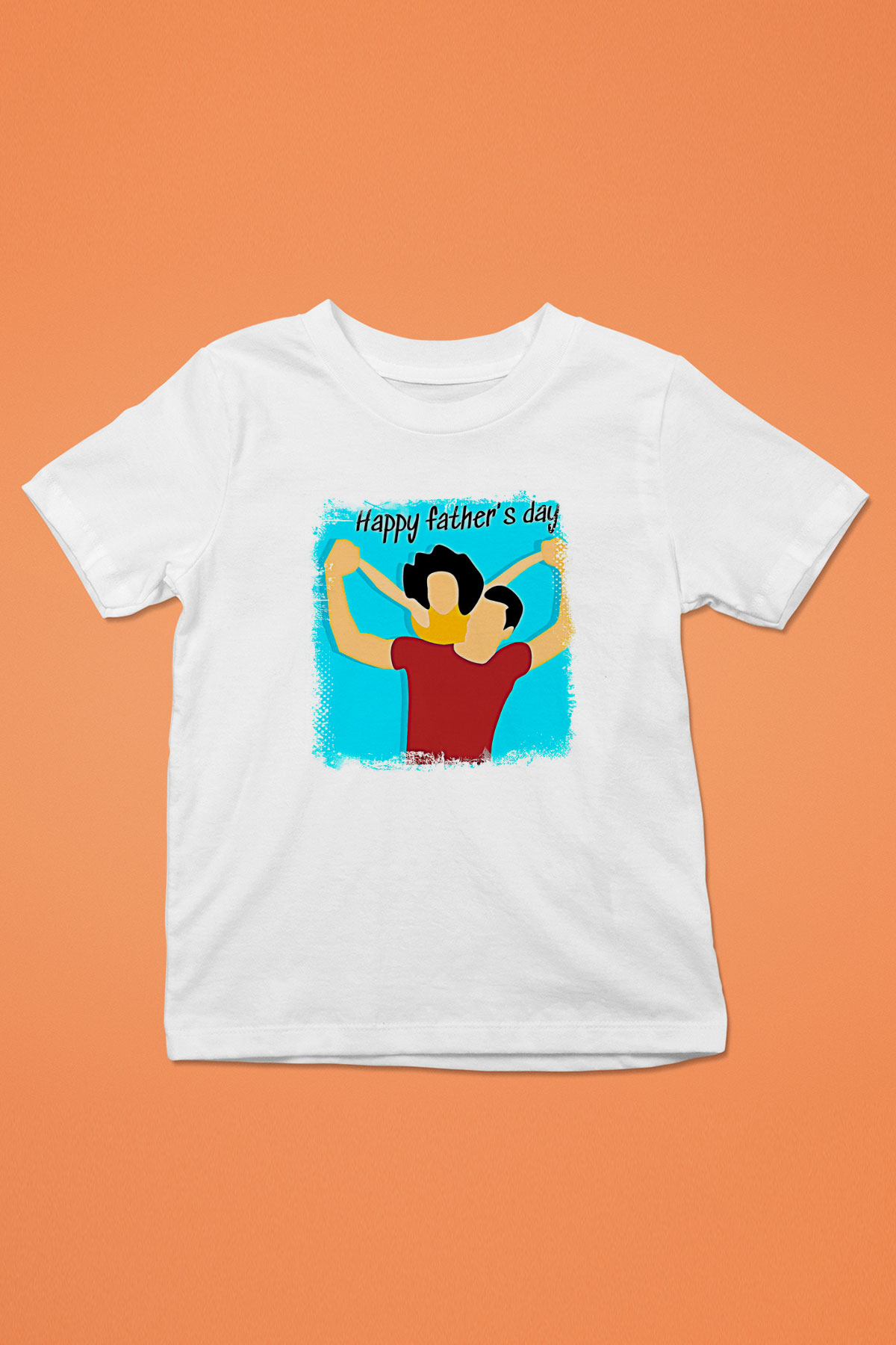 Babalar Günü Baskılı Beyaz Unisex Beyaz Çocuk Tişört - Tshirt