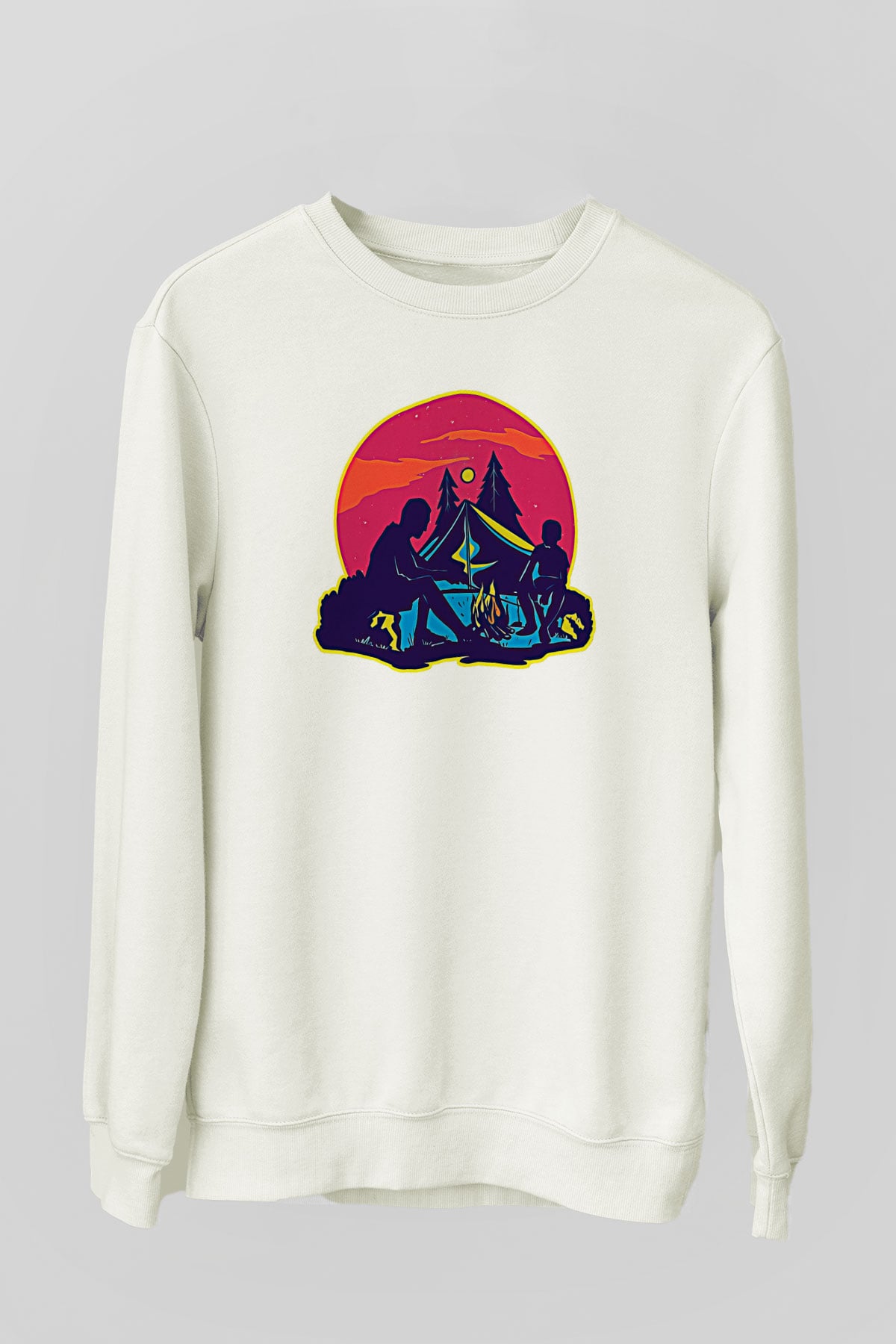 Babalar Günü Baskılı Beyaz Unisex Sweatshirt