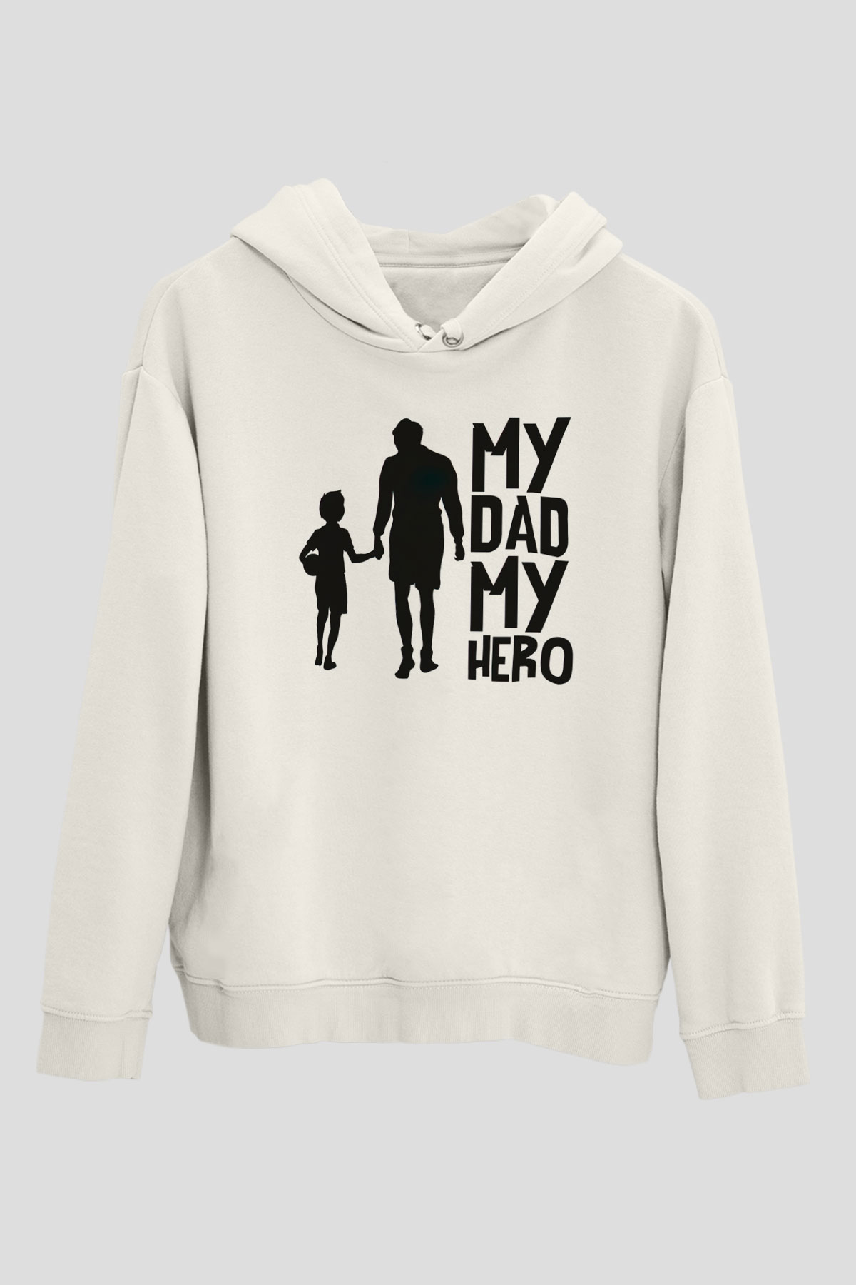 Babalar Günü Beyaz Unisex Hoodie