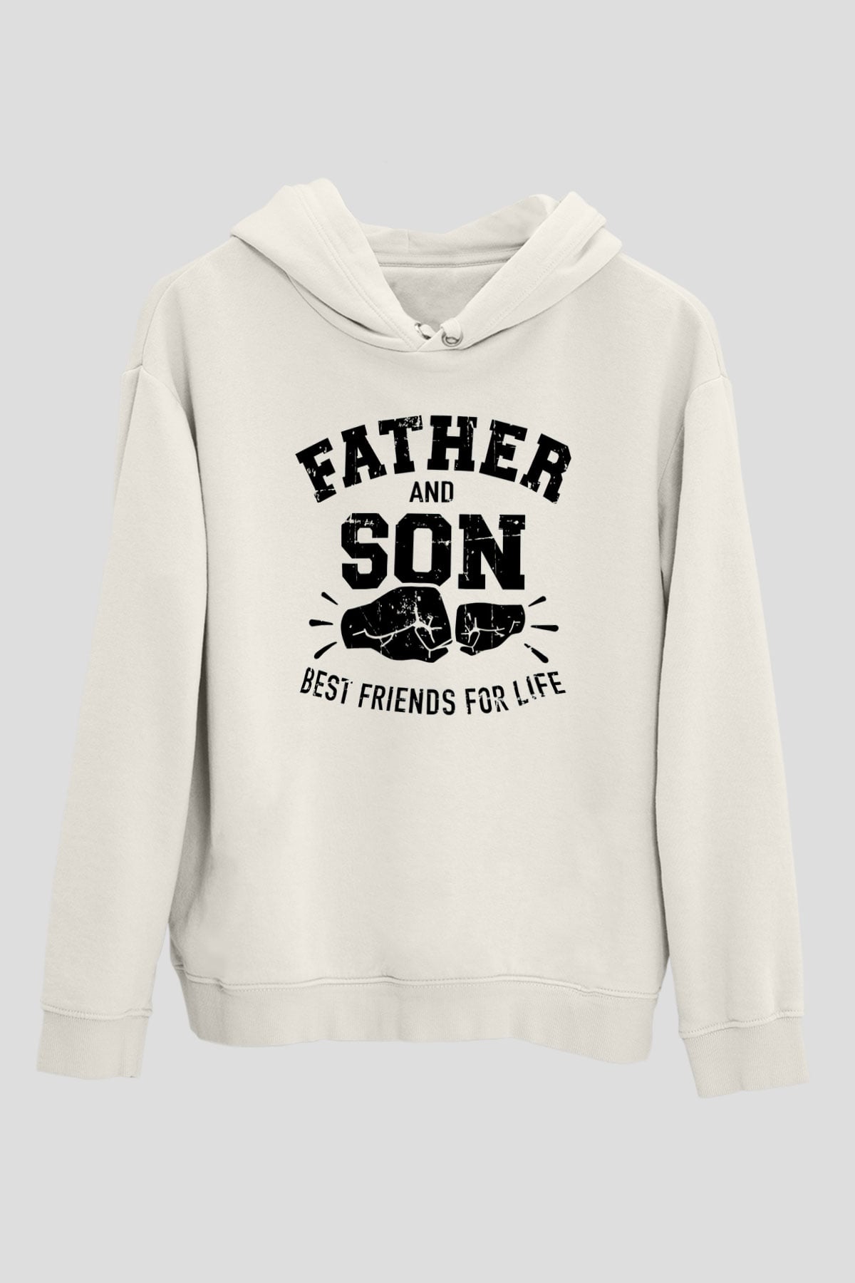 Babalar Günü Beyaz Unisex Hoodie