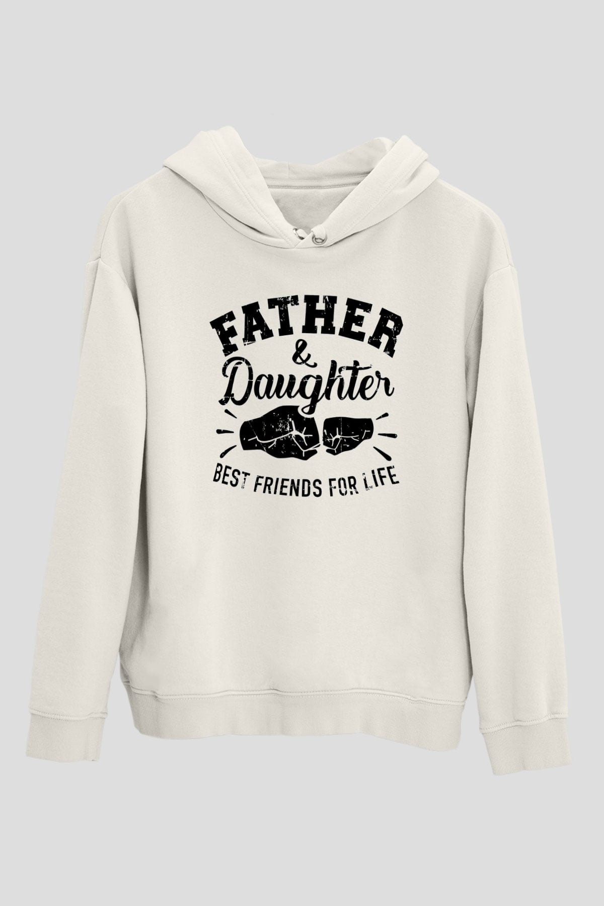Babalar Günü Beyaz Unisex Hoodie