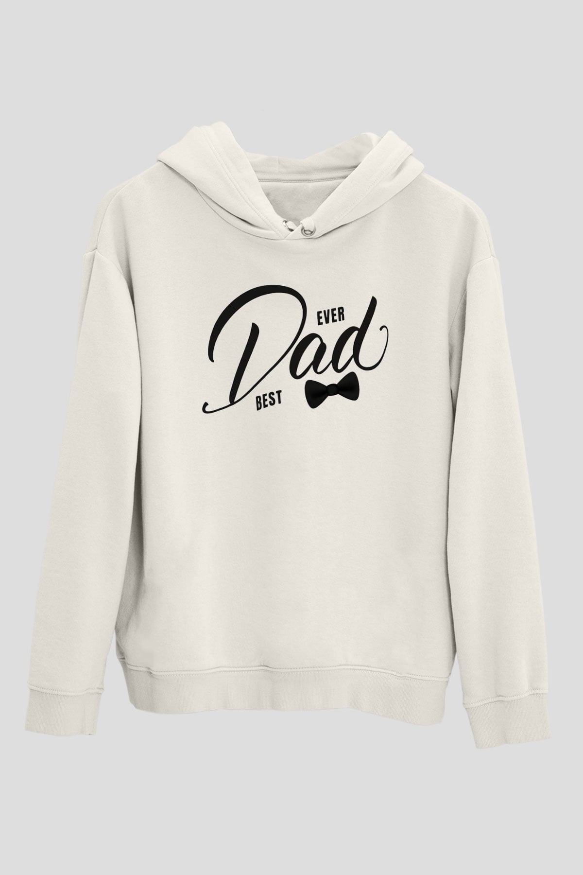 Babalar Günü Beyaz Unisex Kapşonlu Sweatshirt