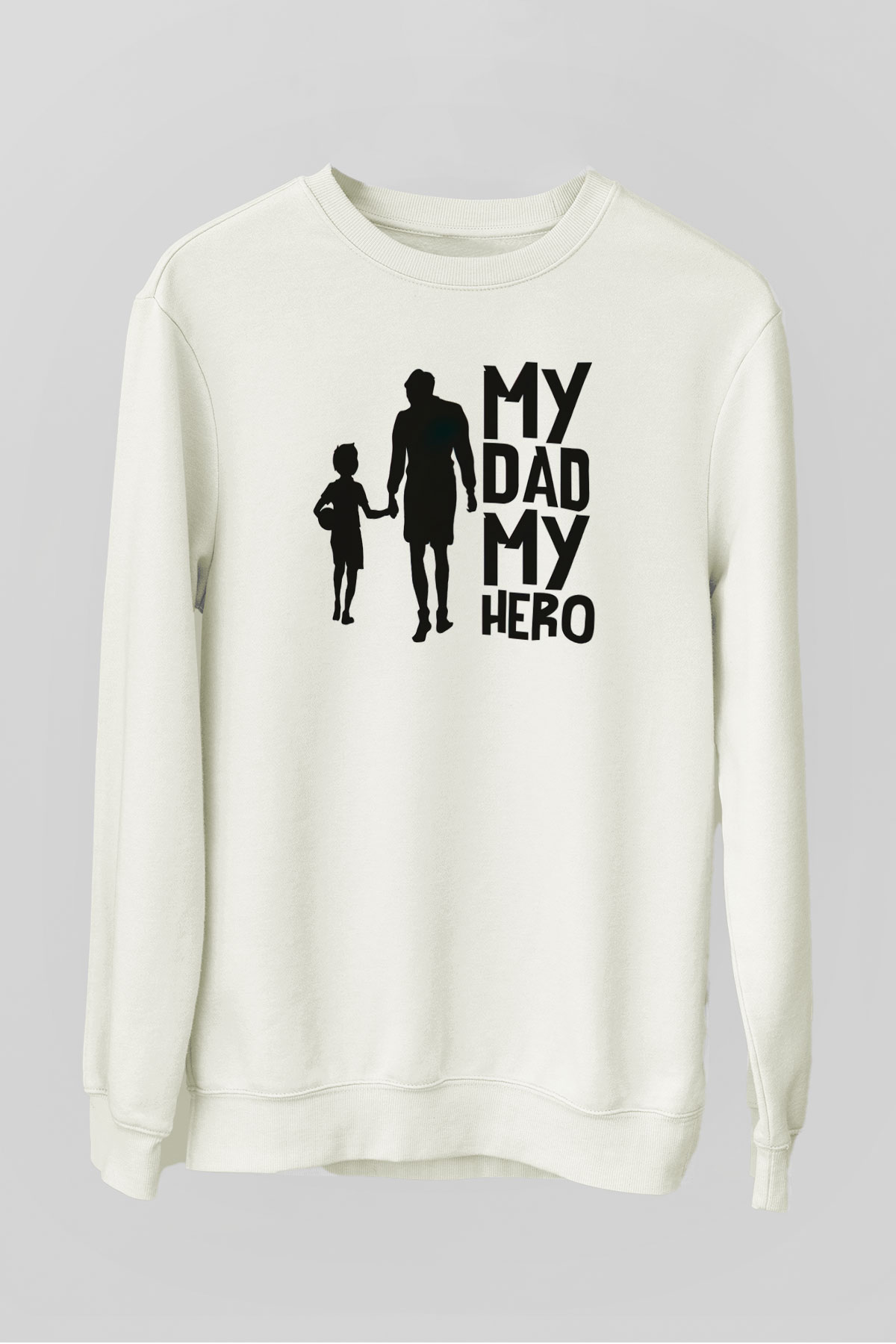 Babalar Günü Beyaz Unisex Sweatshirt