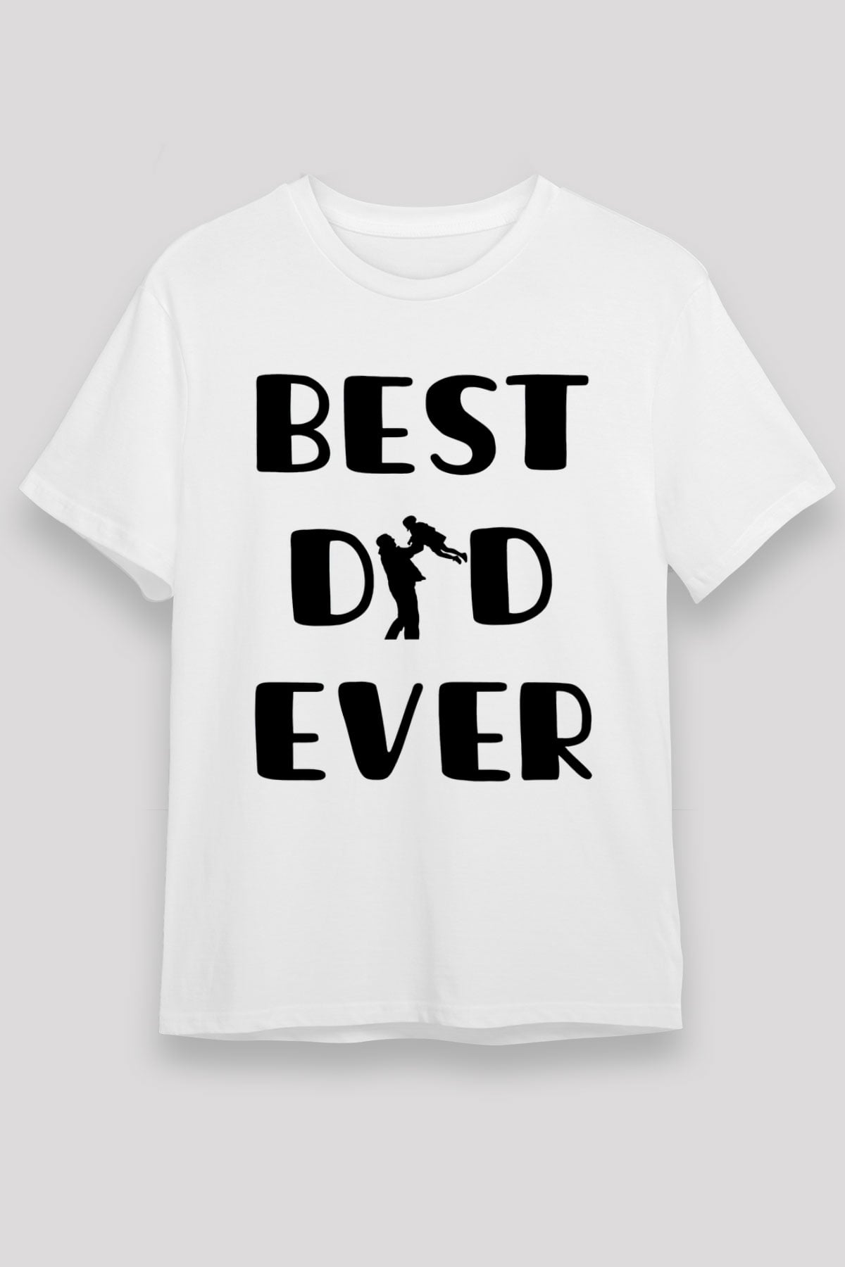 Babalar Günü Unisex Baskılı Beyaz Tişört - Tshirt