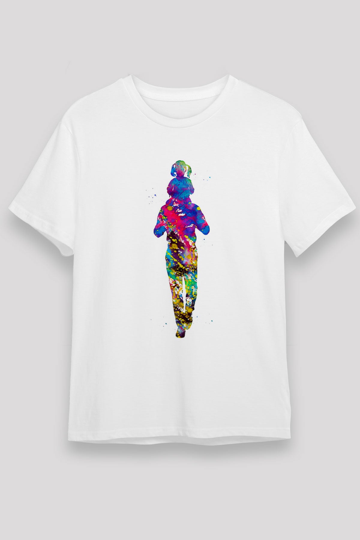 Babalar Günü Unisex Baskılı Beyaz Tişört - Tshirt