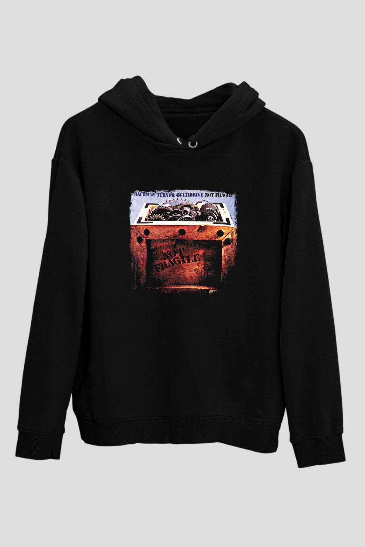 Bachman–Turner Overdrive Baskılı Unisex Siyah Hoodie