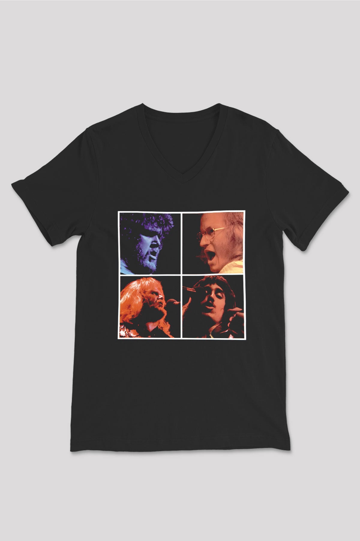 Bachman-Turner Overdrive Siyah Unisex V Yaka Tişört