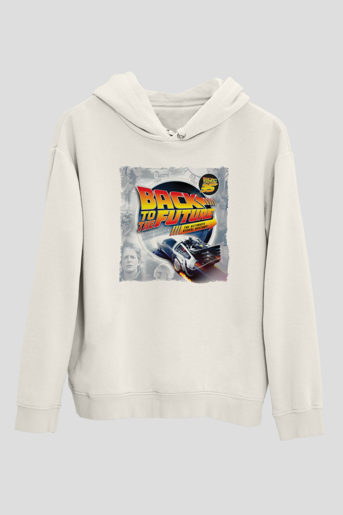 Back to the Future Geleceğe Dönüş Beyaz Unisex Hoodie