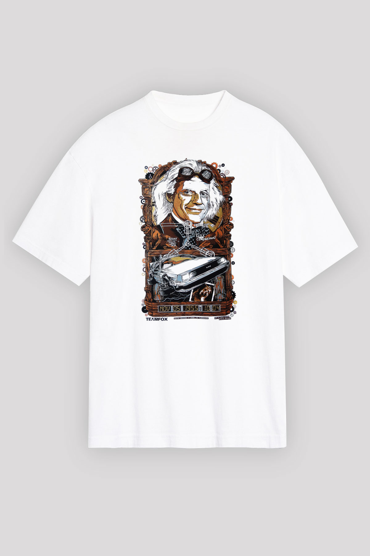 Back to the future Geleceğe Dönüş Beyaz Unisex Oversize Tişört