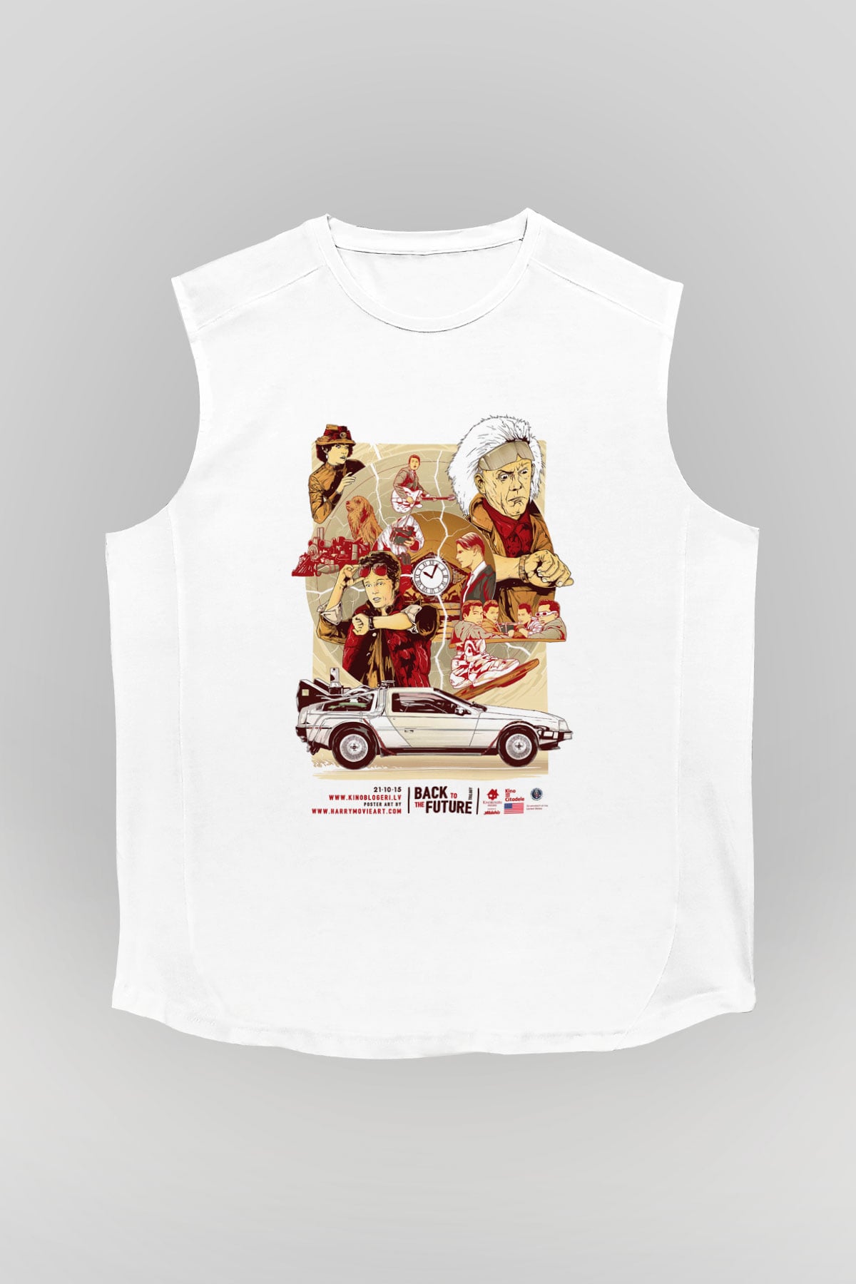 Back to the future Geleceğe Dönüş Beyaz Unisex Kolsuz Tişört