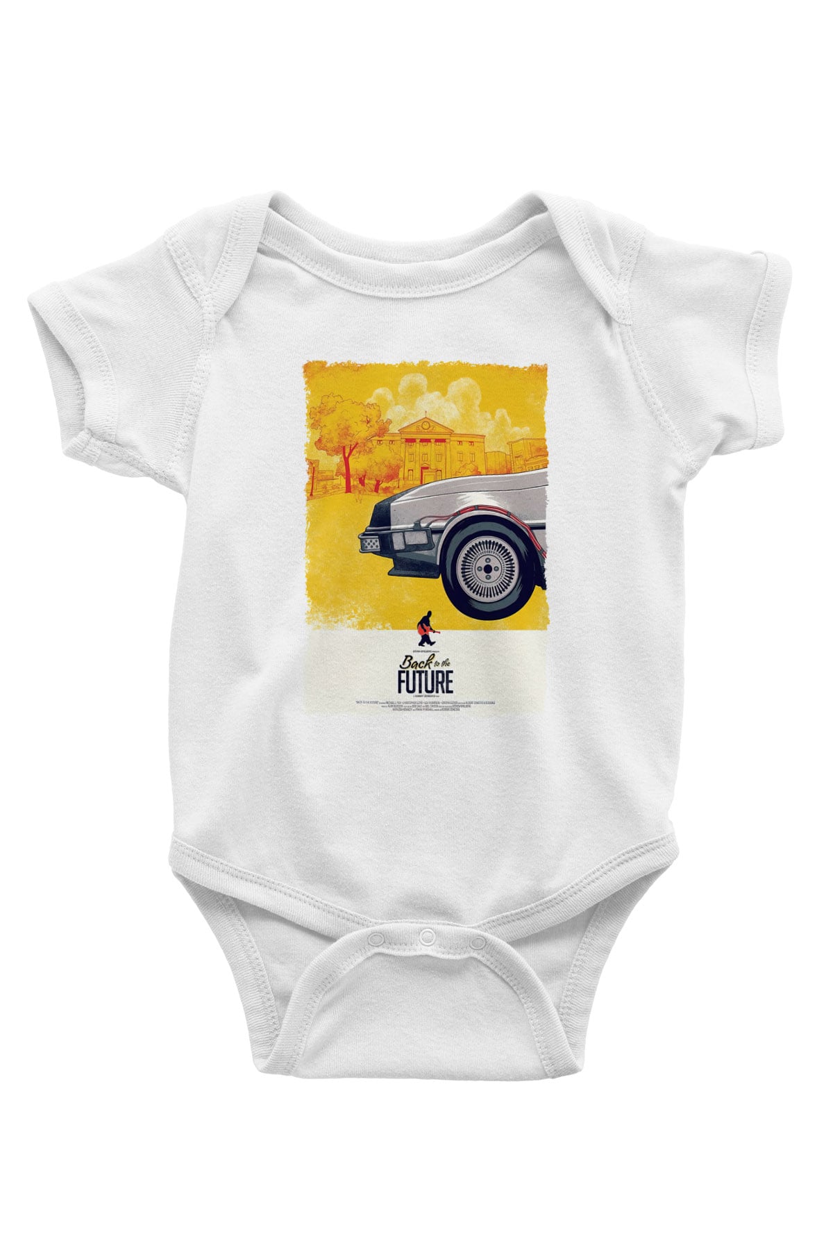 Back to the Future Geleceğe Dönüş Beyaz Bebek Body - Zıbın