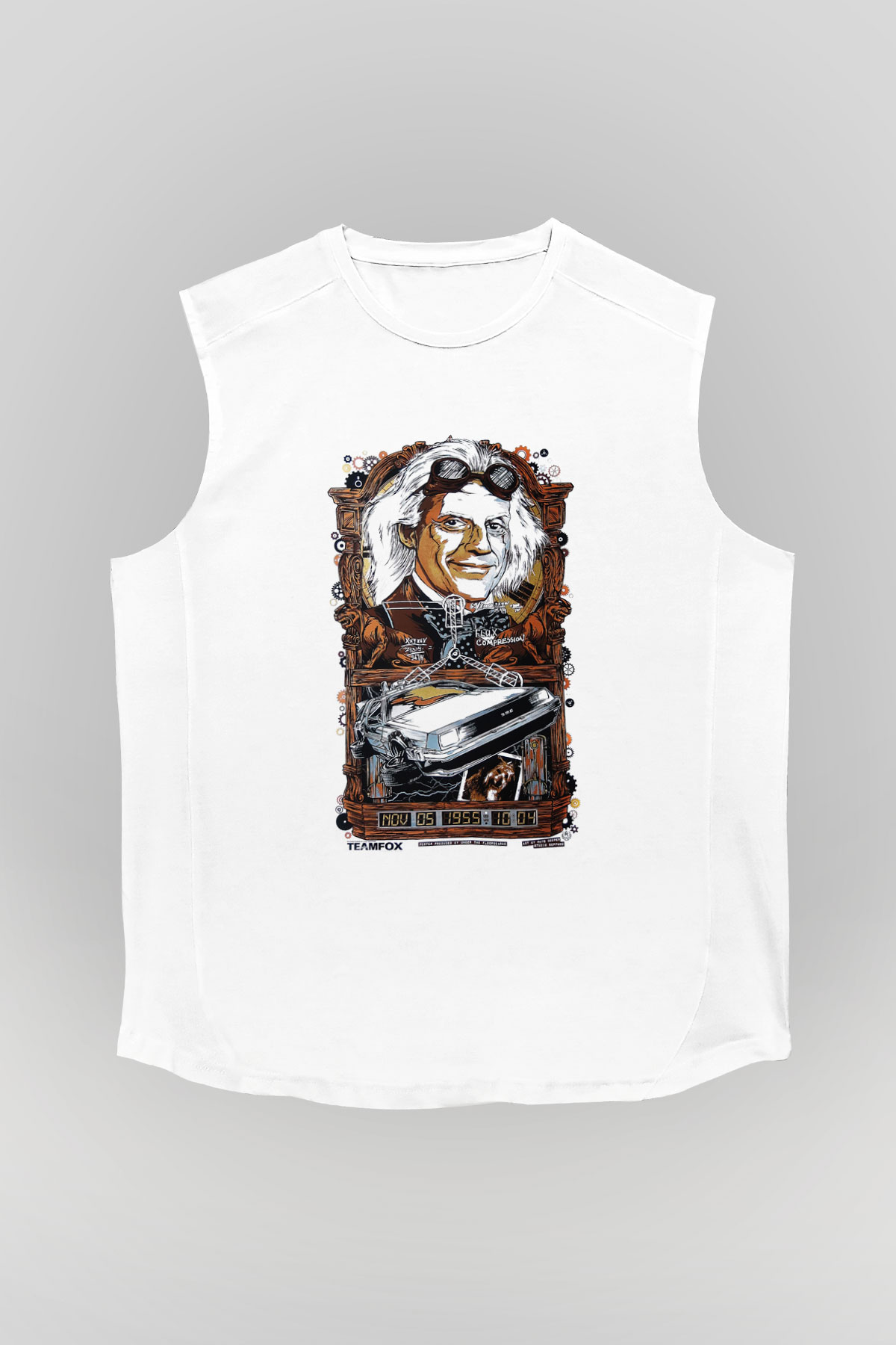 Back to the future Geleceğe Dönüş Beyaz Unisex Kolsuz Tişört
