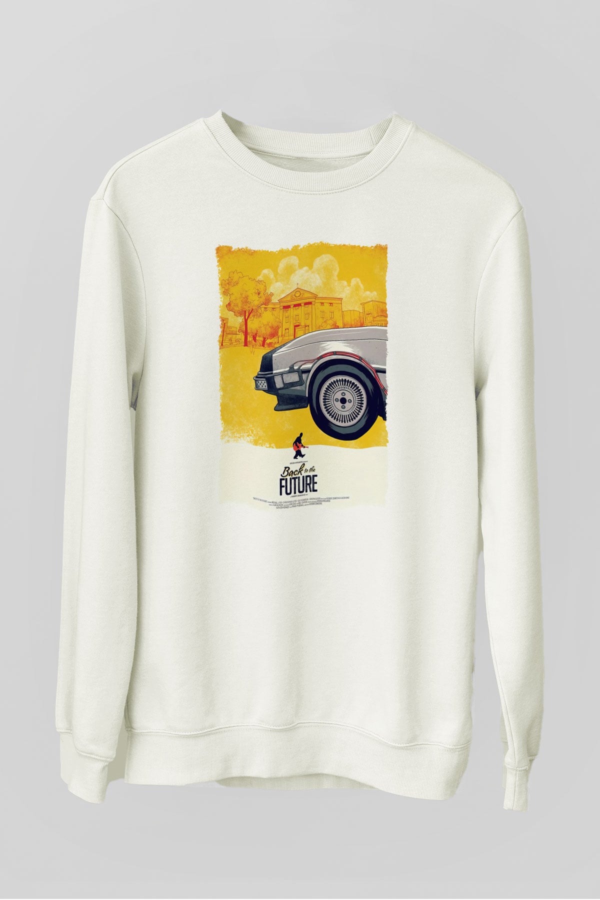 Back to the Future Geleceğe Dönüş Beyaz Unisex Sweatshirt
