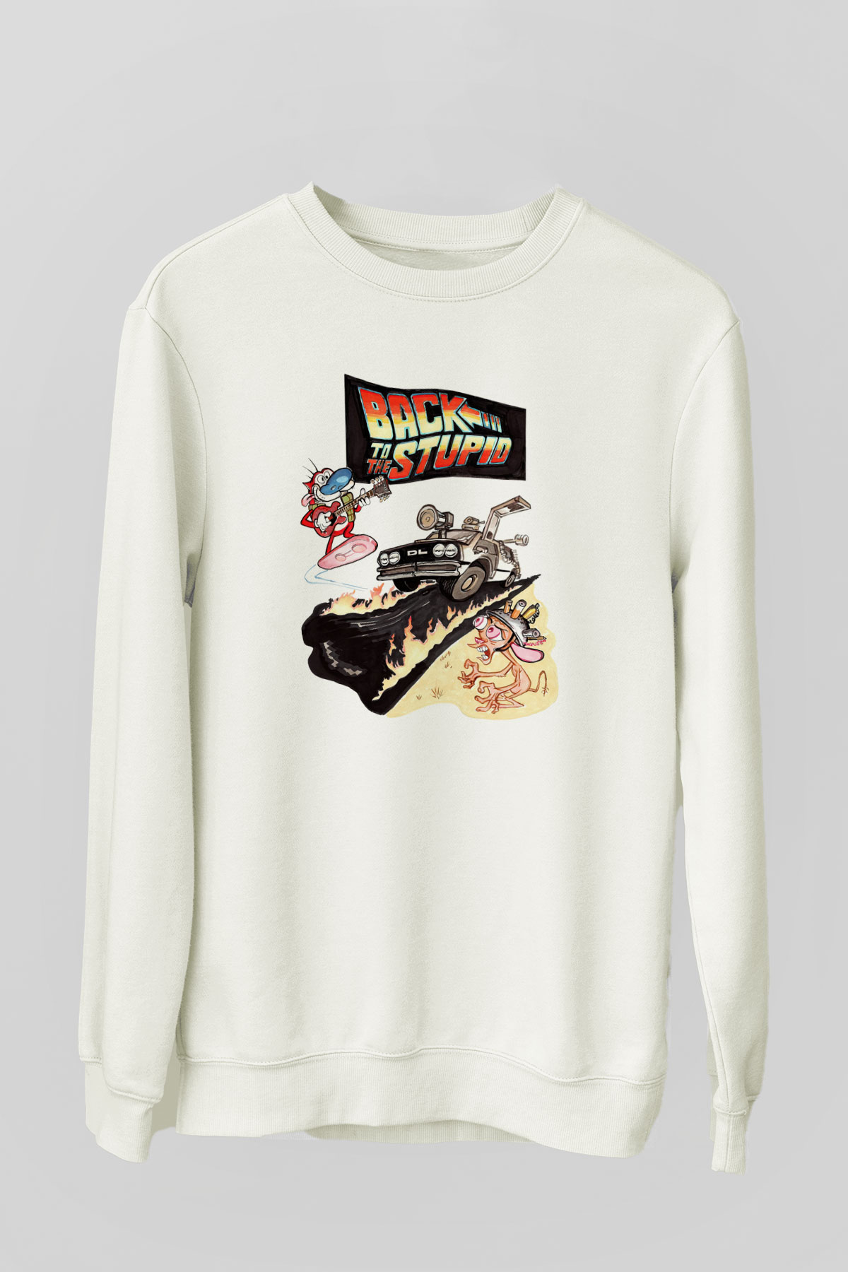 Back to the future Geleceğe Dönüş Beyaz Unisex Sweatshirt
