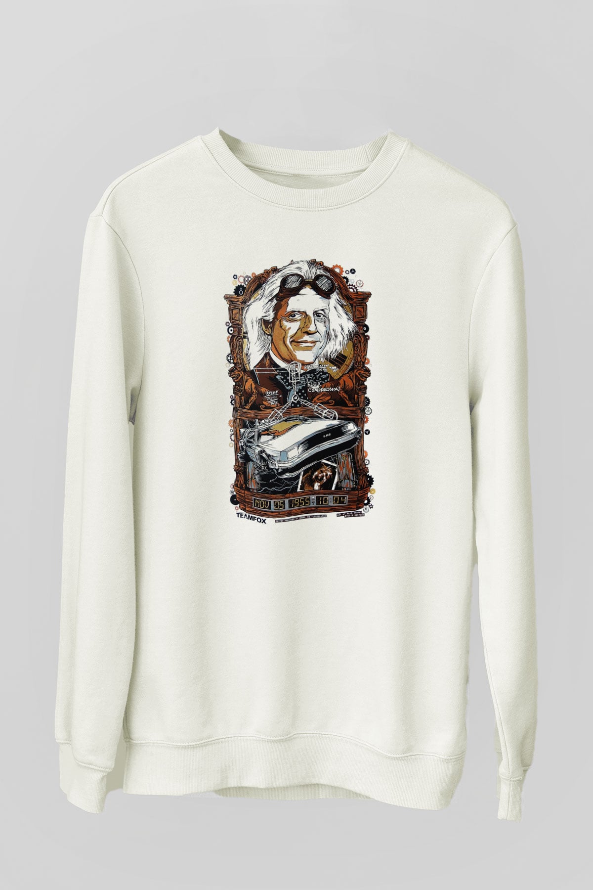 Back to the future Geleceğe Dönüş Beyaz Unisex Sweatshirt