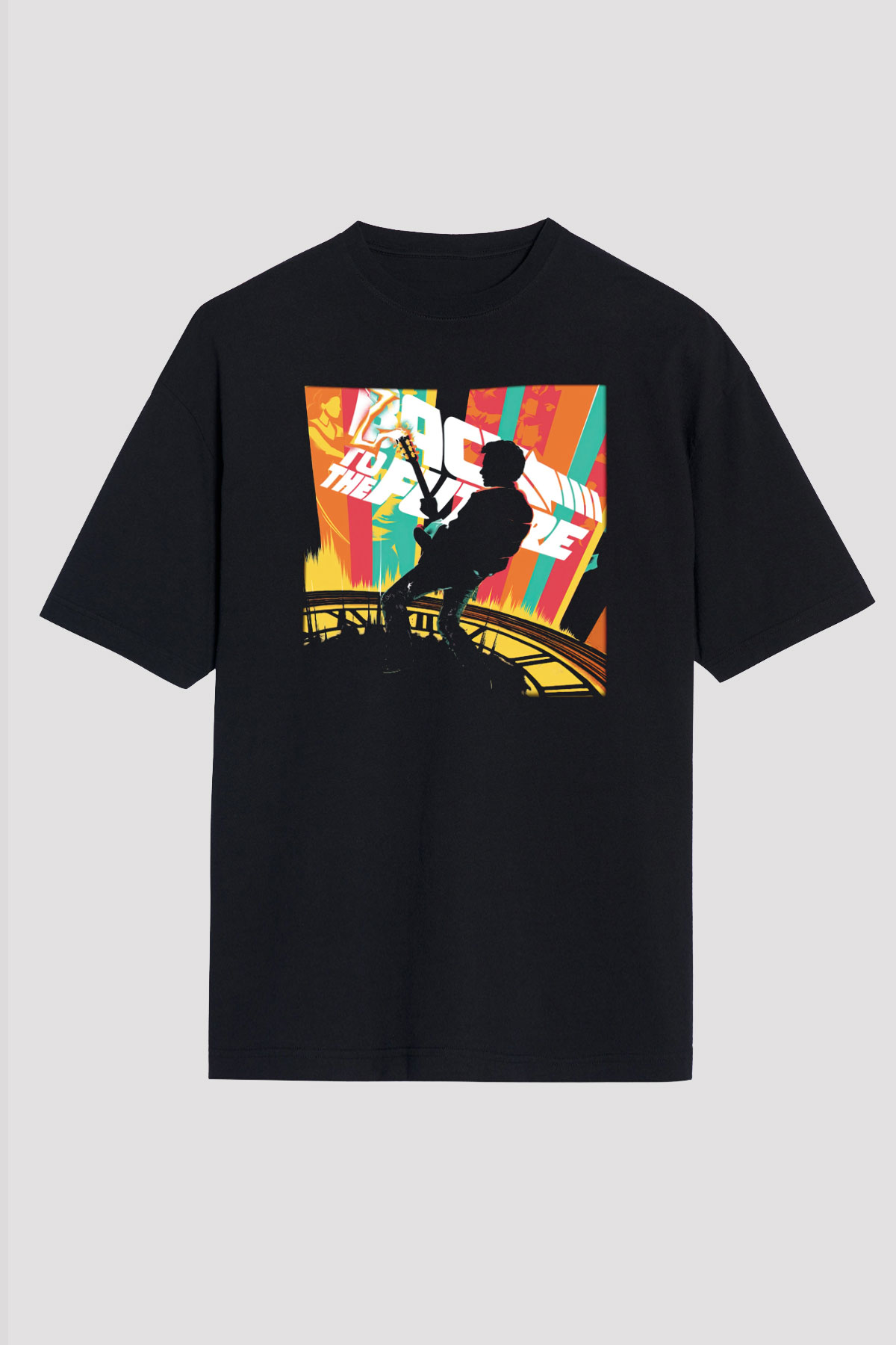 Back to the future Geleceğe Dönüş Siyah Unisex Oversize Tişört