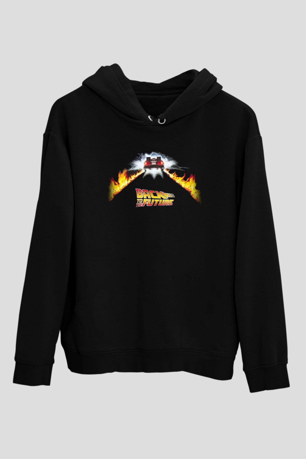 Back to the Future Geleceğe Dönüş Siyah Unisex Hoodie