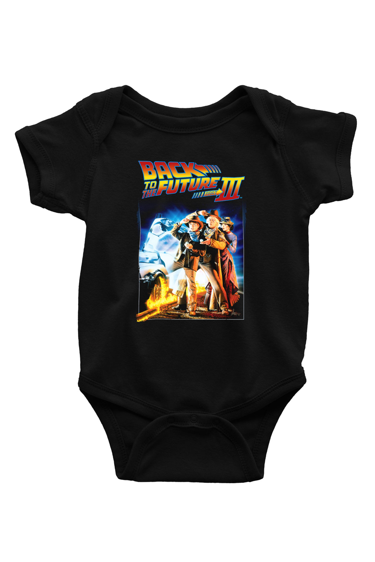Back to the Future Geleceğe Dönüş Siyah Bebek Body - Zıbın