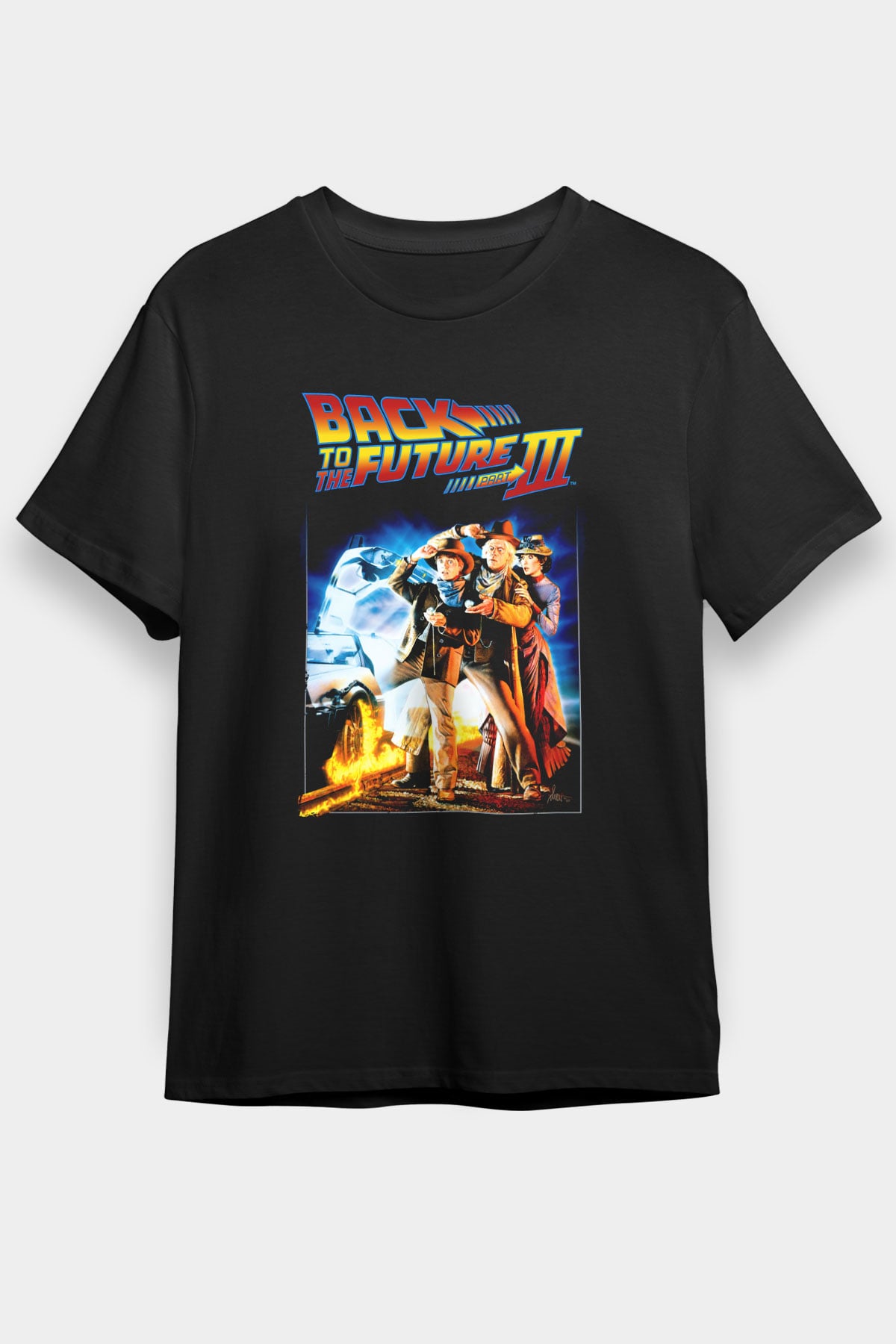 Back to the Future Geleceğe Dönüş Siyah Unisex Tişört T-Shirt