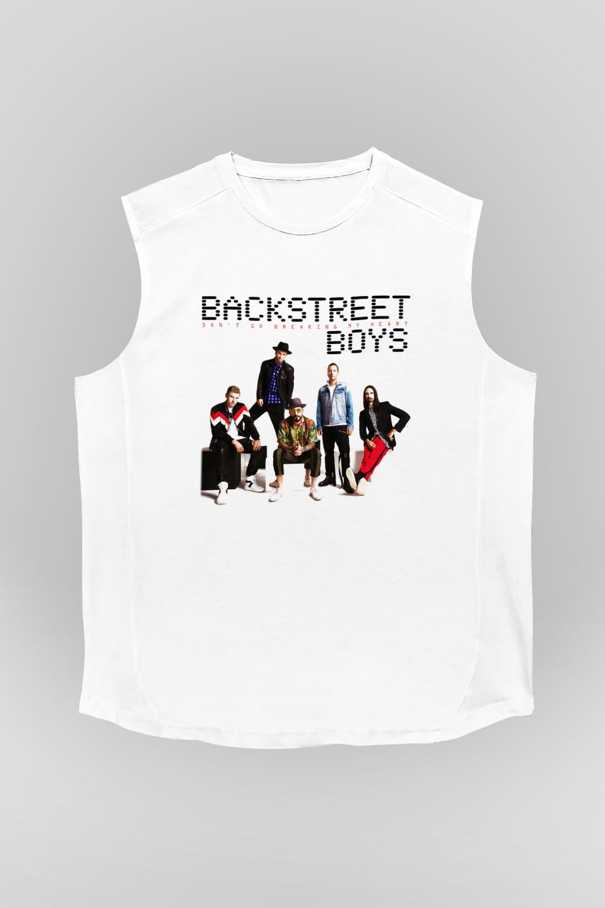 Backstreet Boys Beyaz Unisex Kolsuz Tişört