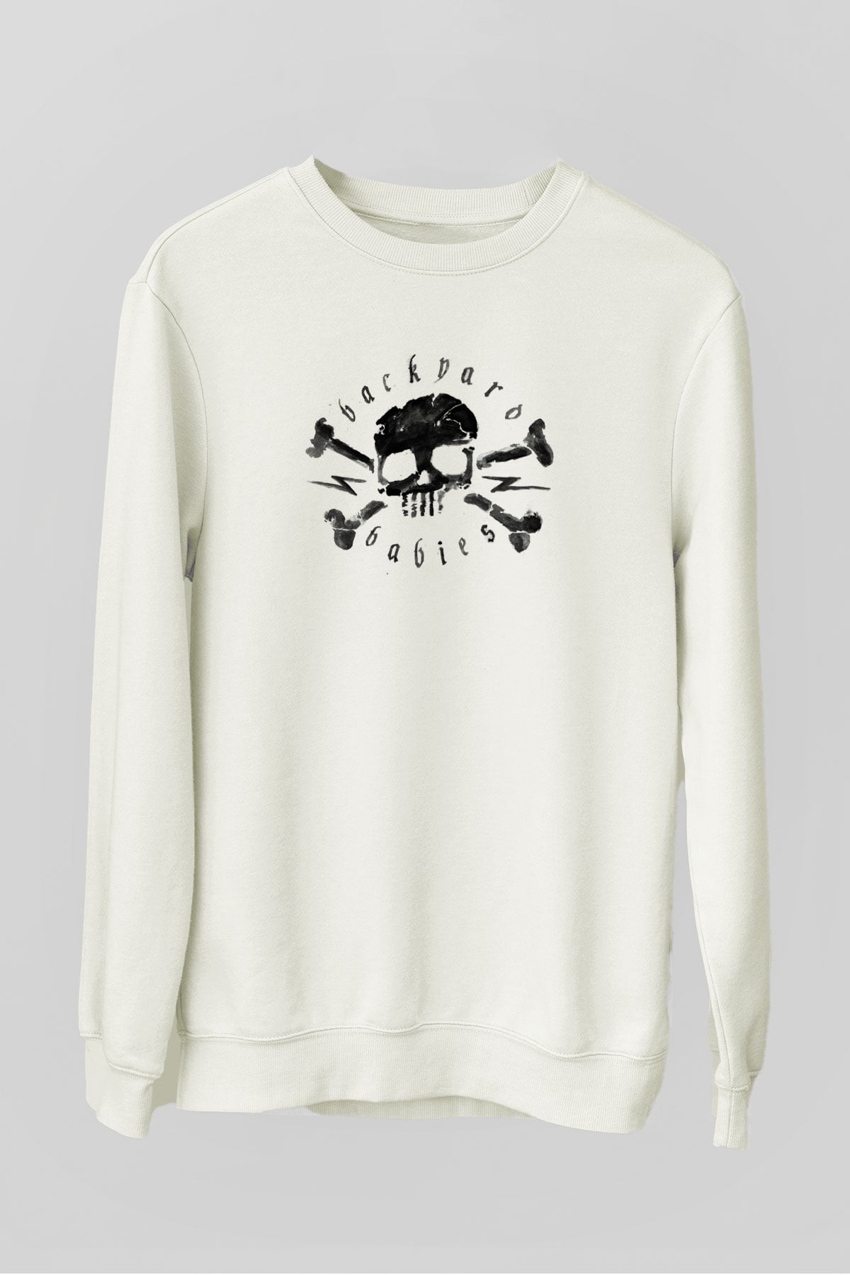 Backyard Babies Beyaz Unisex Sweatshirt